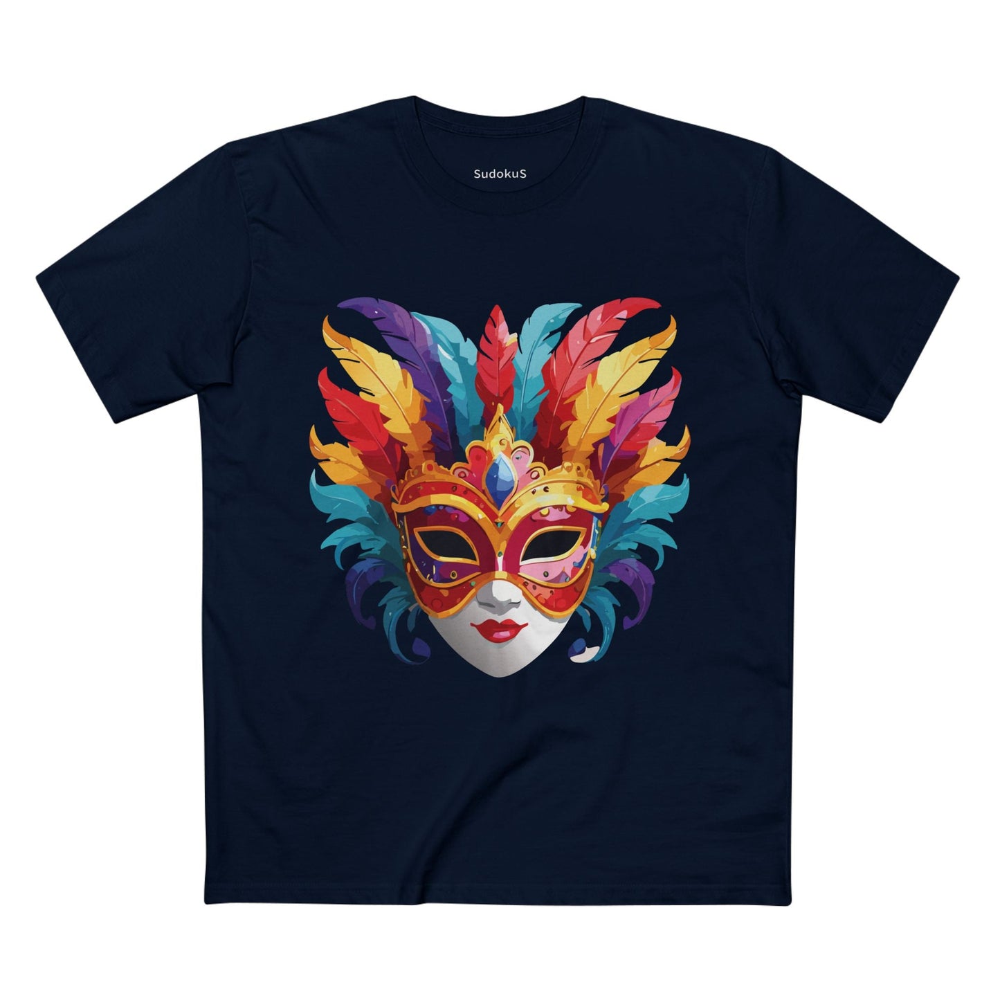 Mask Graphic Unisex 100 Cotton Staple Tee 9