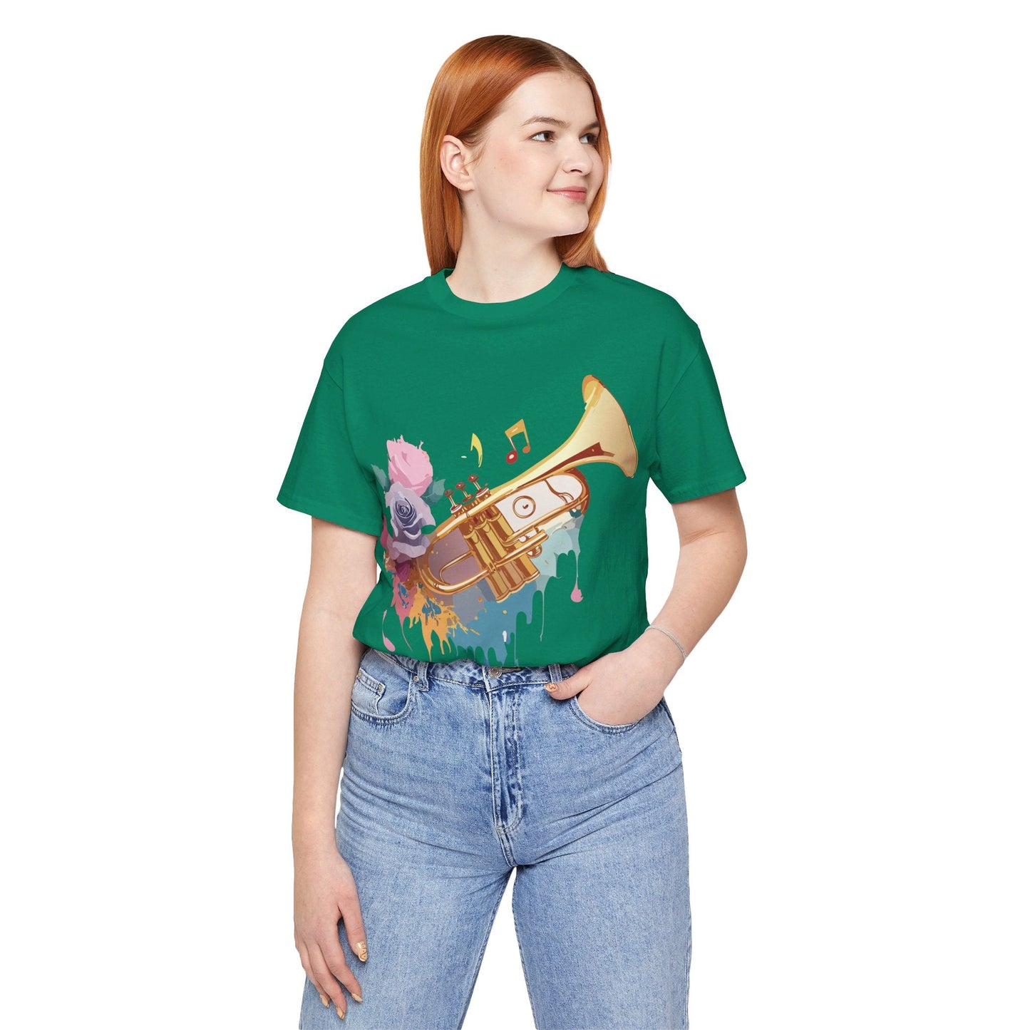 Music Graphic Unisex 100 Cotton Vintage Art with Musical Elements Tee 130