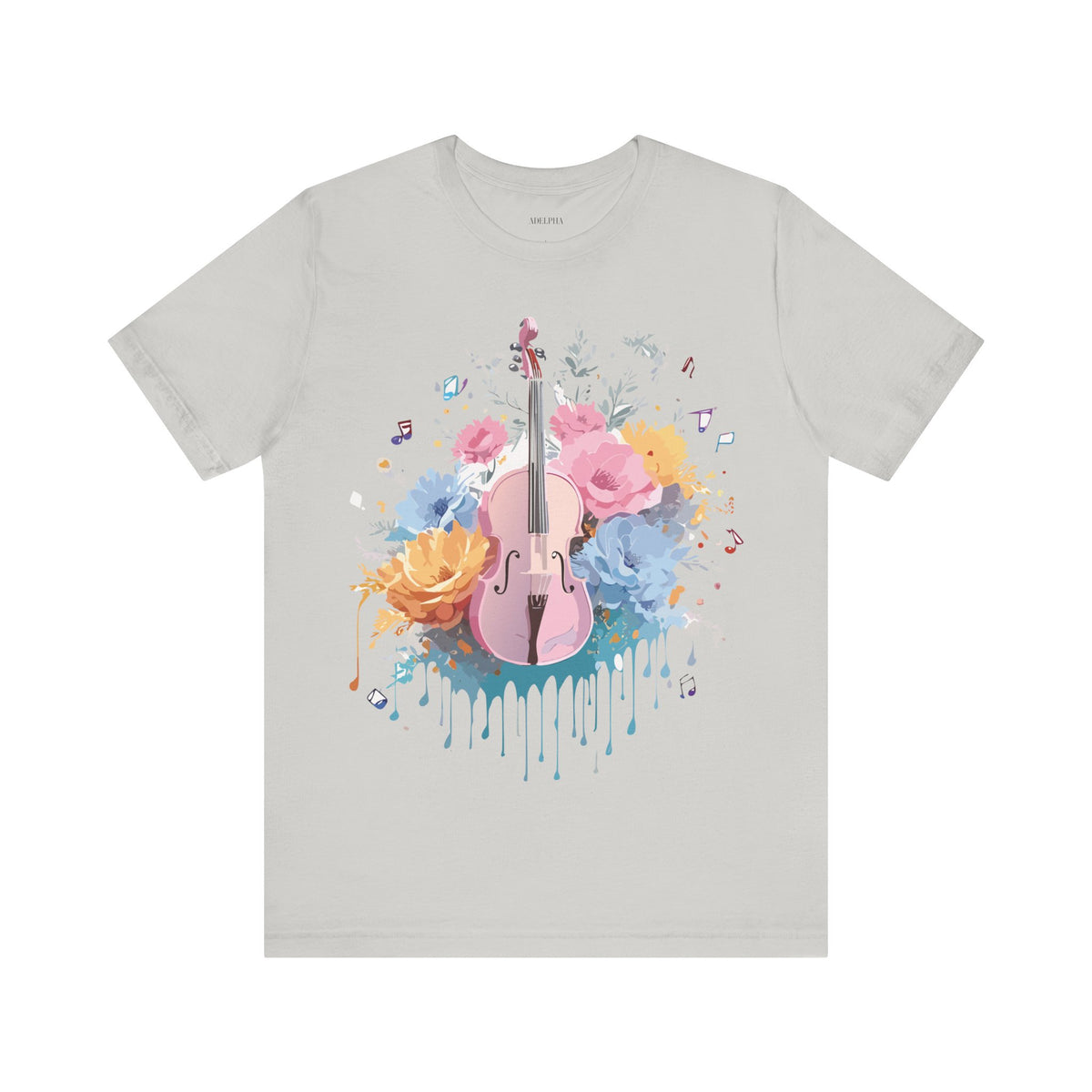 Music Graphic Unisex Cotton Bella+Canvas Tee with Art Design m156