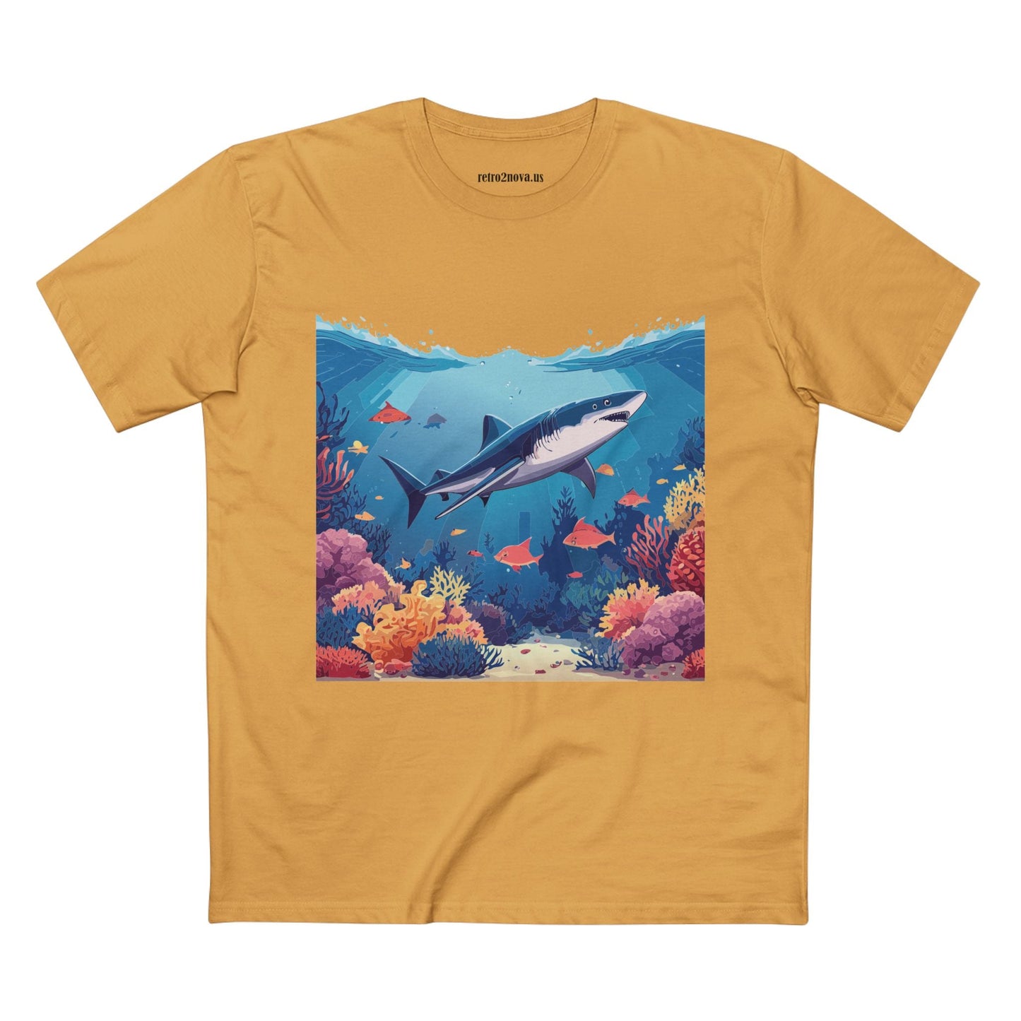 Ocean Pacific Unisex Premium Cotton Tee With Original Art Design From Retro2Nova Art Collection