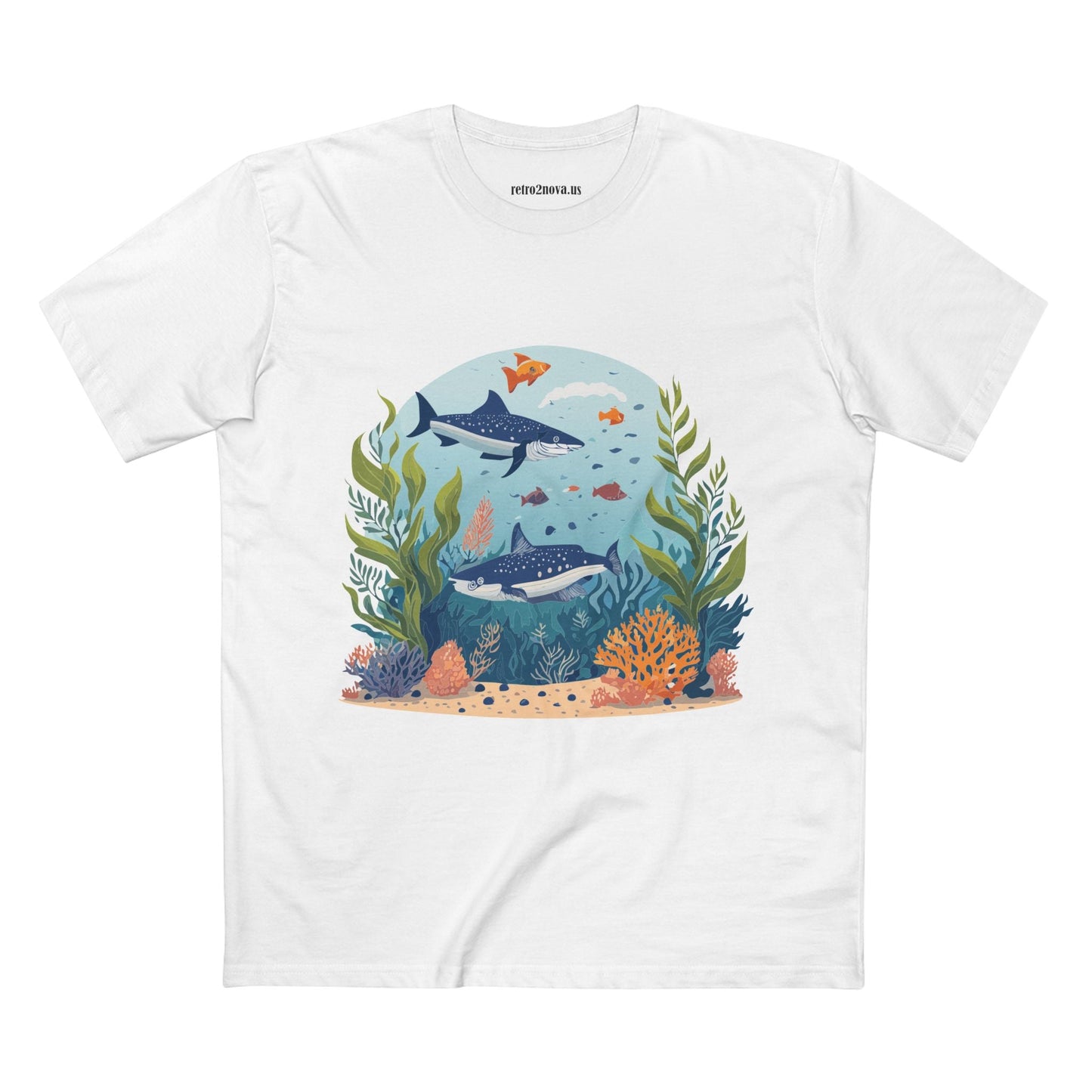 Ocean Shirt Ocean Pacific Inspired Tee OP 5 Unisex Premium Cotton Art Tee Retro2Nova Art Design