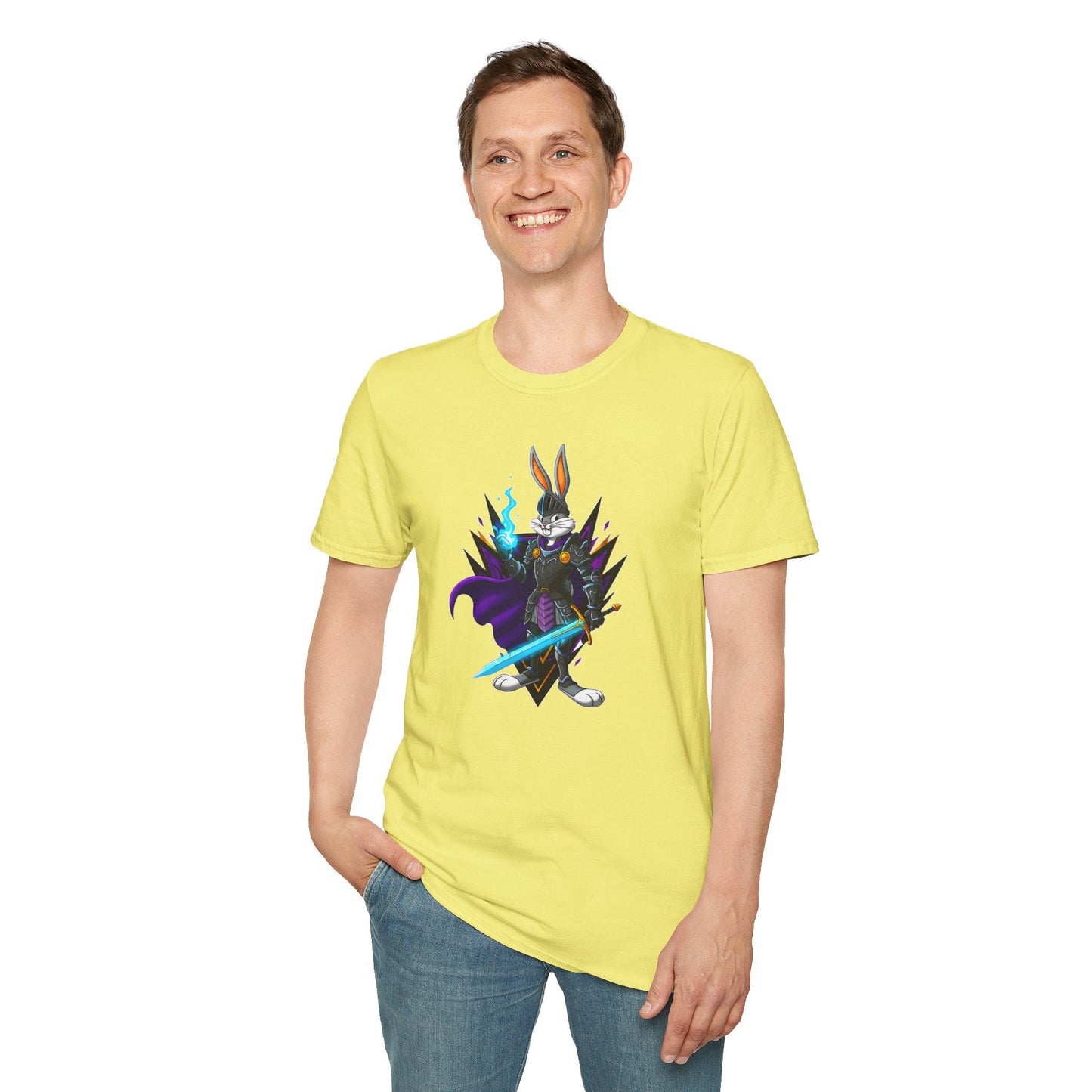 Bugs Bunny Shirt Unisex Gildan Softstyle Tee 100 Percent Cotton Cartoon Graphic Design