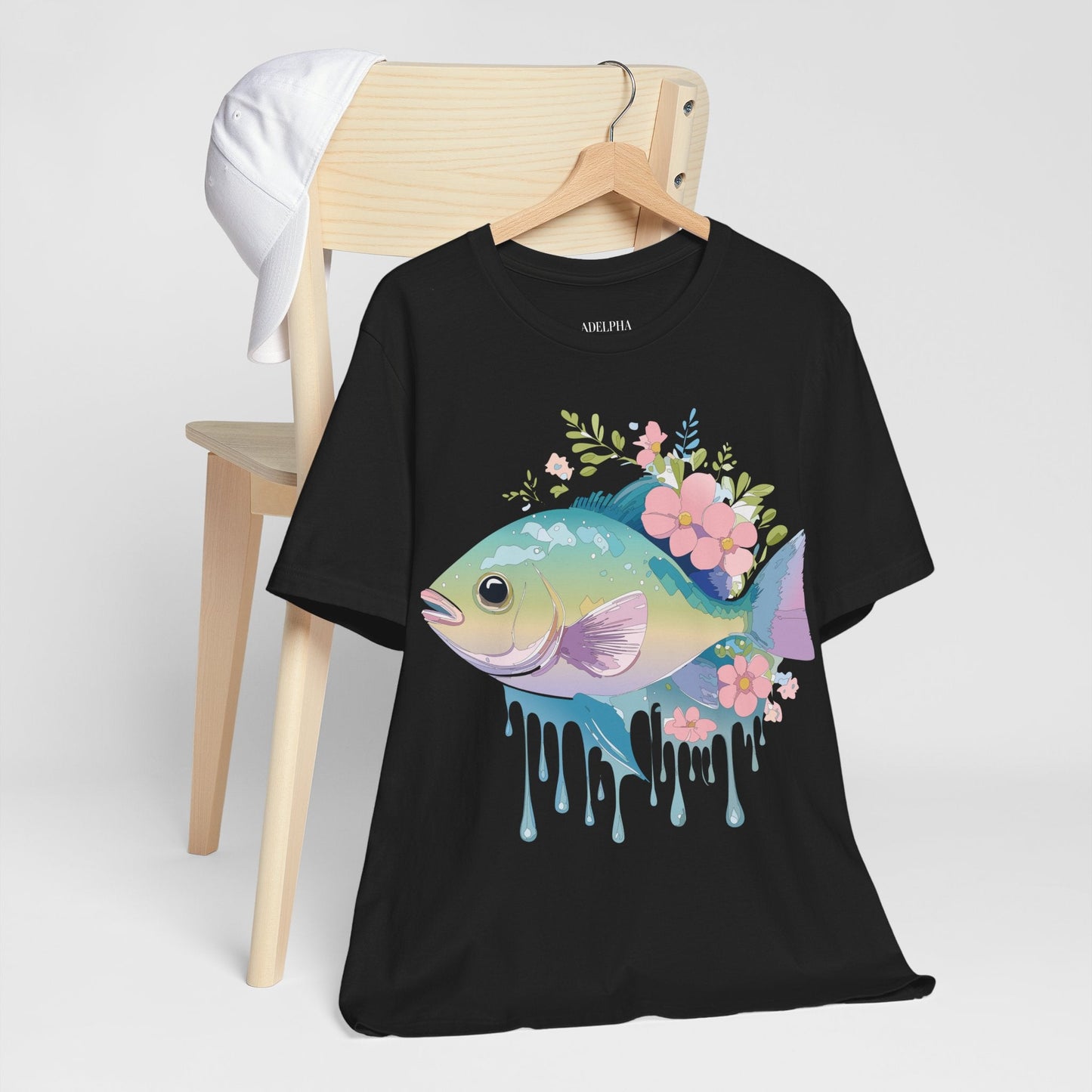 Fish Graphic Unisex 100 Cotton Vintage Artwork Tee 1