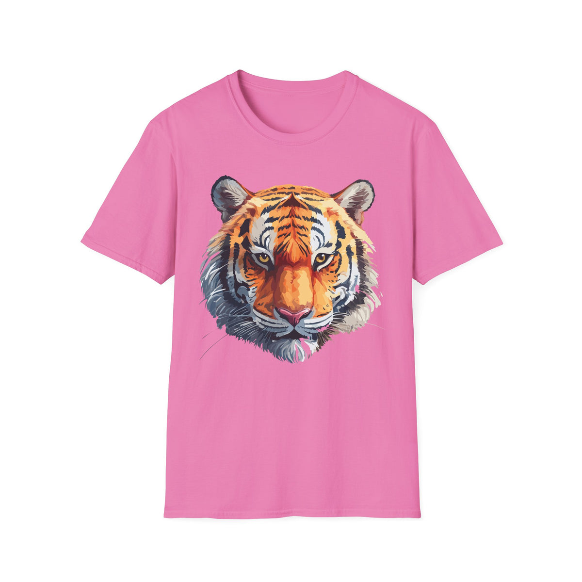 Tiger Face T-Shirt | Bold Watercolor Tiger Portrait