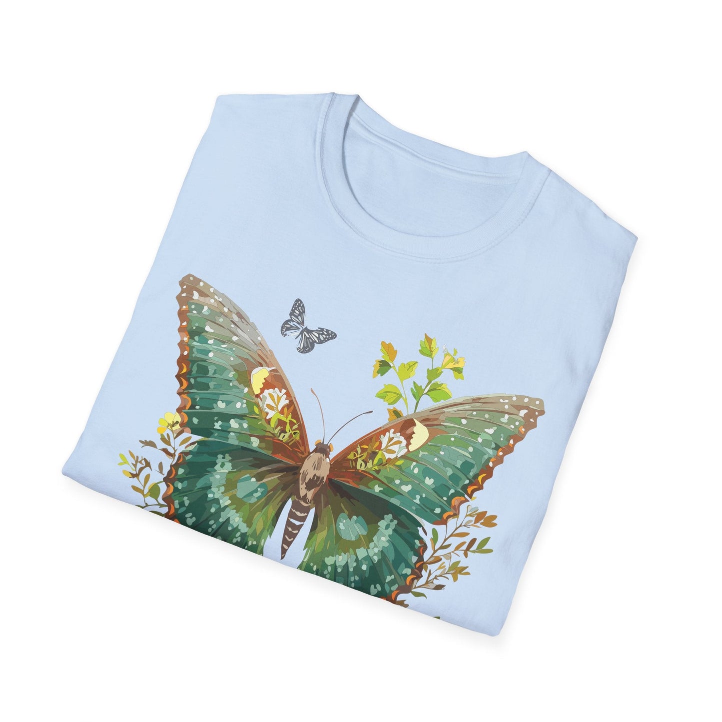 Butterfly Shirt Unisex T Shirt Monarch Print Gildan Softstyle 64000 Comfortable Everyday Wear