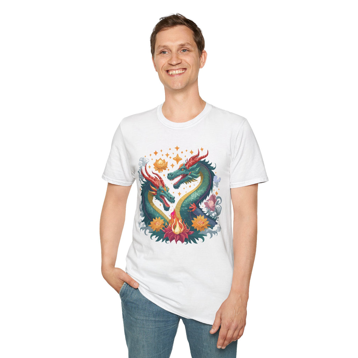 Dragon Graphic Tee Gildan Unisex 100 Cotton Tee Shirt with Animal a43