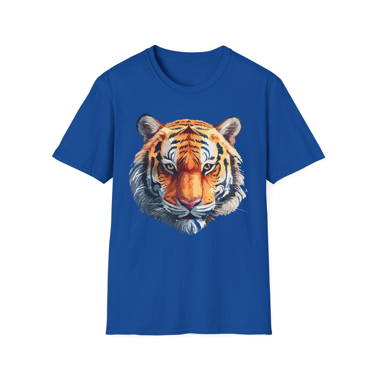 Tiger Face T-Shirt | Bold Watercolor Tiger Portrait