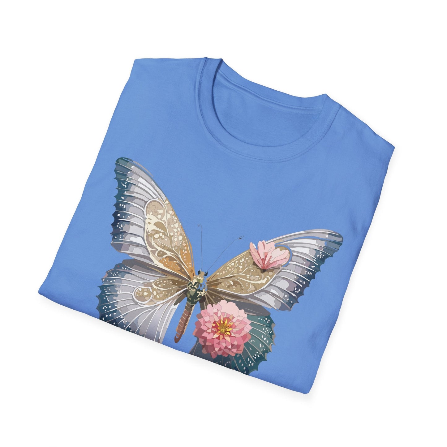 Unisex Monarch Butterfly T Shirt Softstyle Gildan 64000 100 Percent Ring Spun Cotton Tee