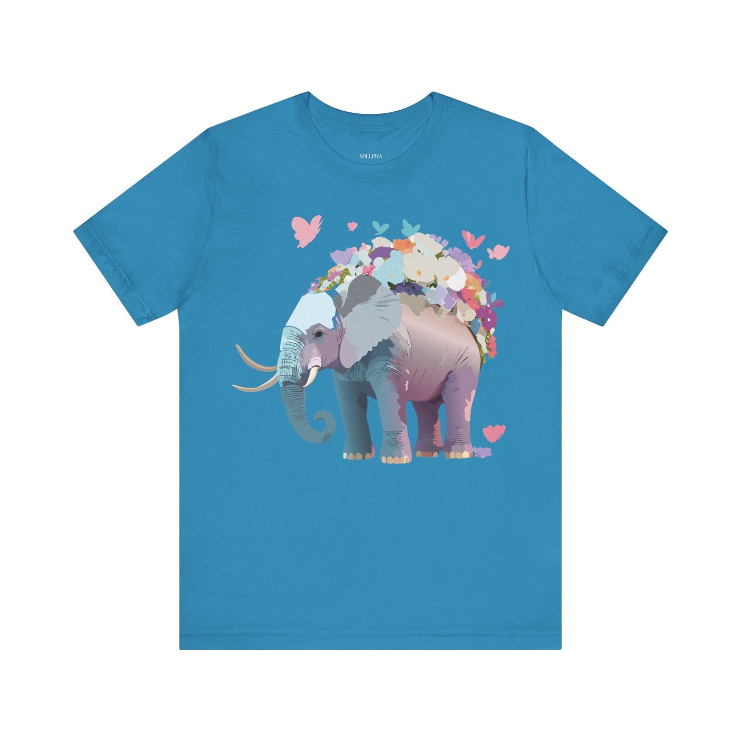 Elephant Shirt Graphic Tee Unisex Vintage Inspired Art Design By Adelpha Original Artwork