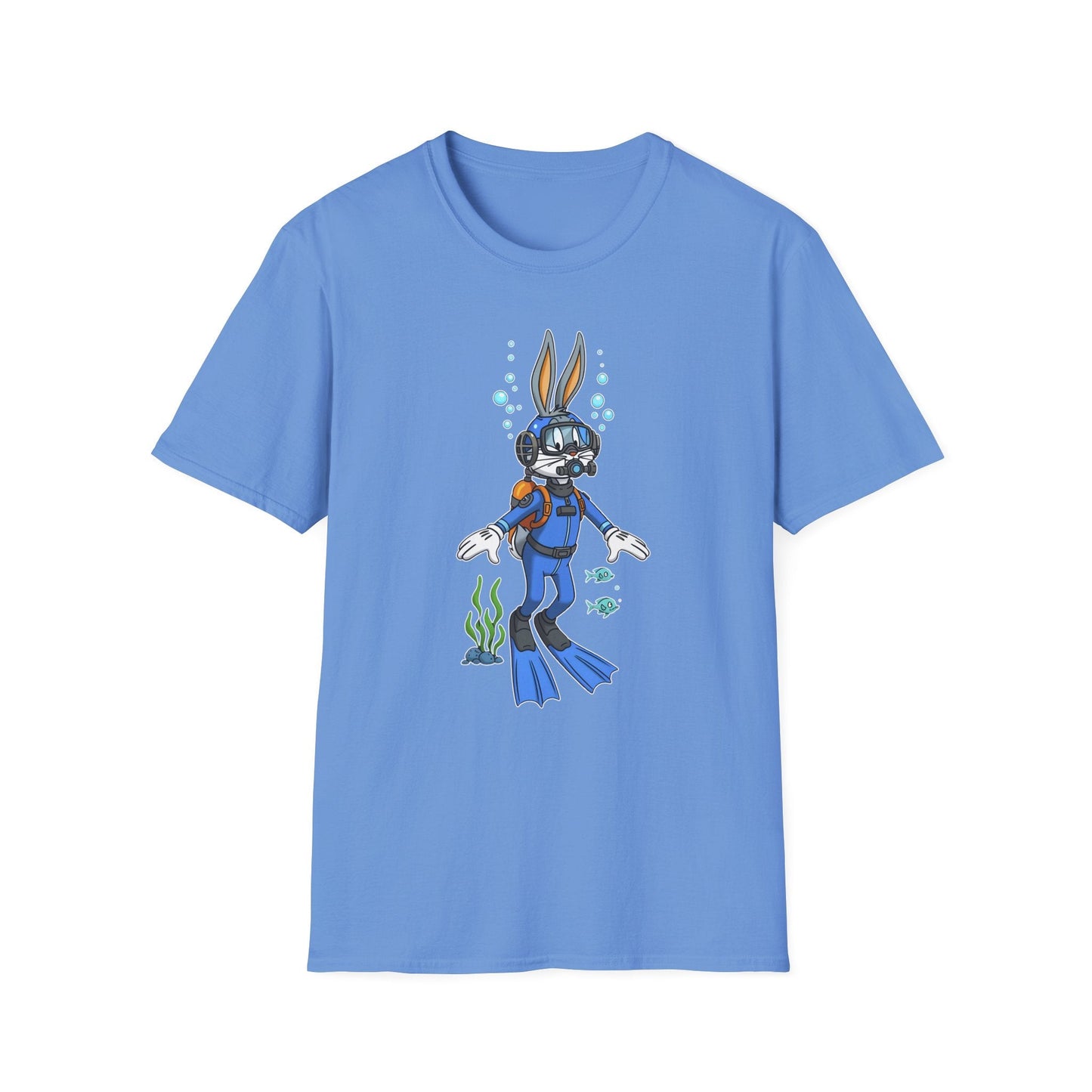Bugs Bunny T Shirt Unisex Short Sleeve Cartoon Tee Gildan Softstyle 64000 Cotton