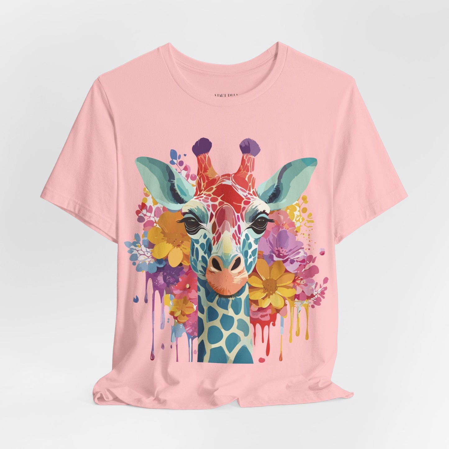 Giraffe Graphic Tee Unisex Vintage Inspired Art Design Adelpha Short Sleeve Shirt