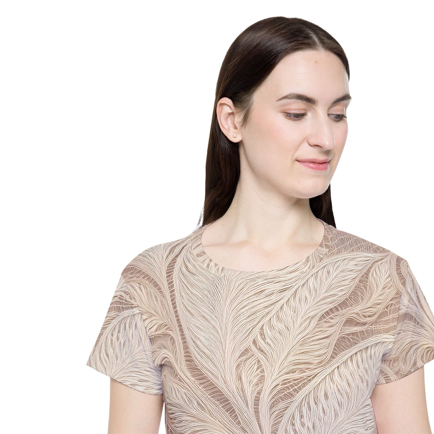 Lace Print Poly Shirt, Poly Shirt with Lace Print, Lace Shirt 72