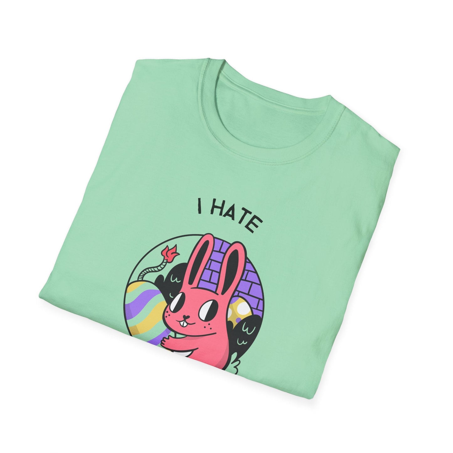 Funny Easter T Shirt Unisex Gildan Softstyle 64000 Easter Design Tee With Signature Print