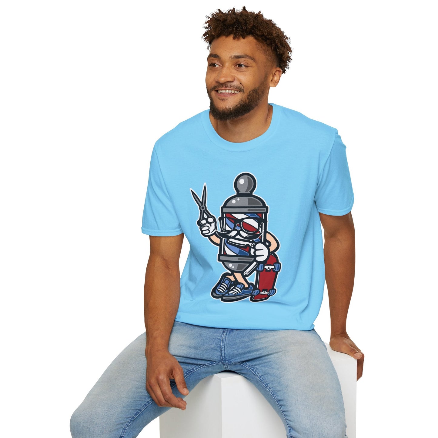 Cartoon Animation T Shirt Unisex Funny Tee Cotton Gildan Softstyle 64000 Comfortable Wear