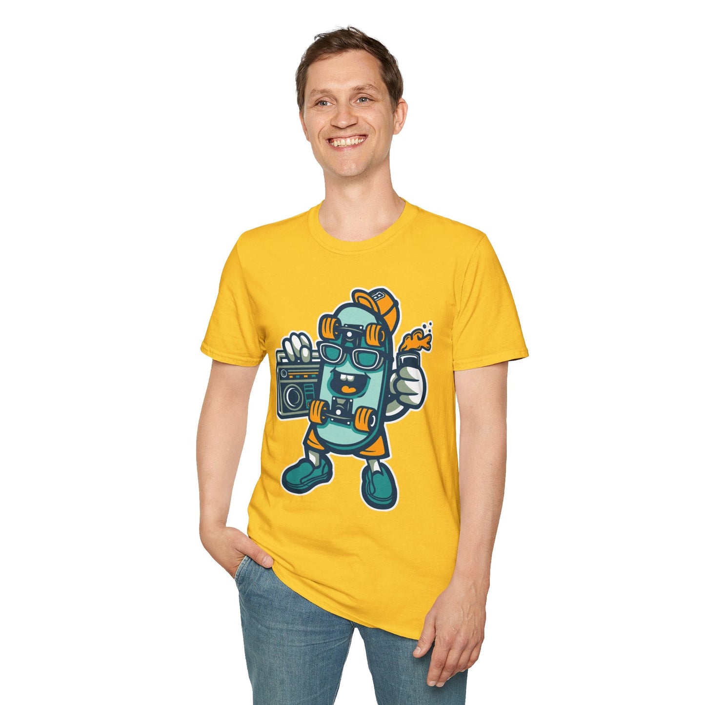 Cartoon Animation T Shirt Unisex Funny Tee Gildan Softstyle 64000 Ring Spun Cotton