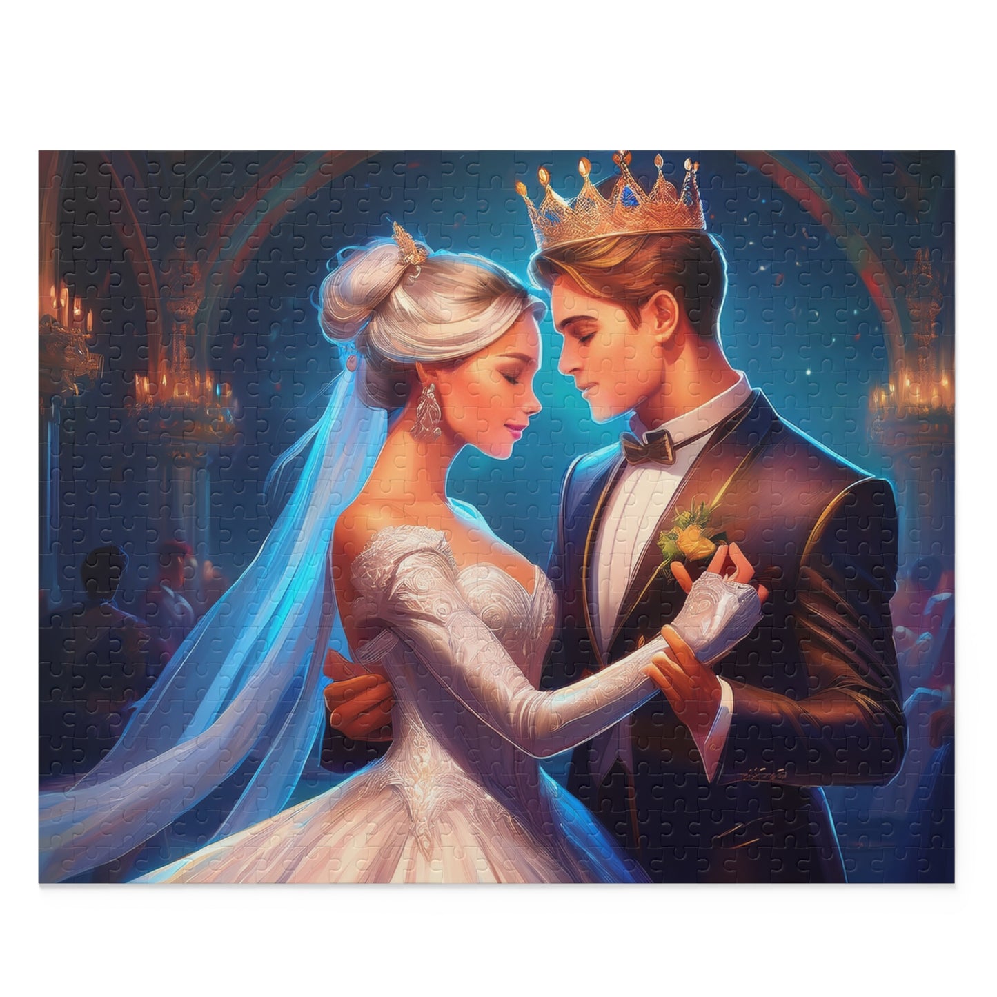 Prince and Princess Puzzle 500-Chipboard Pieces in Box | Kids Puzzles Size: 16" x 20",  Ages 9+ and Family pn40