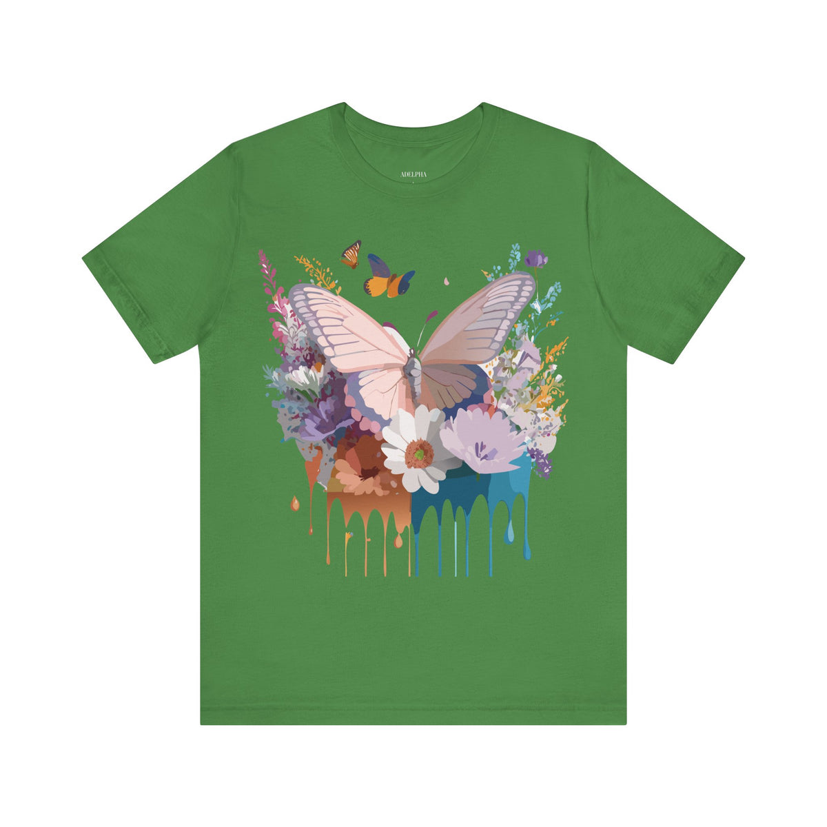 Butterfly Graphic Unisex Cotton Bella+Canvas Tee with Art Design n79