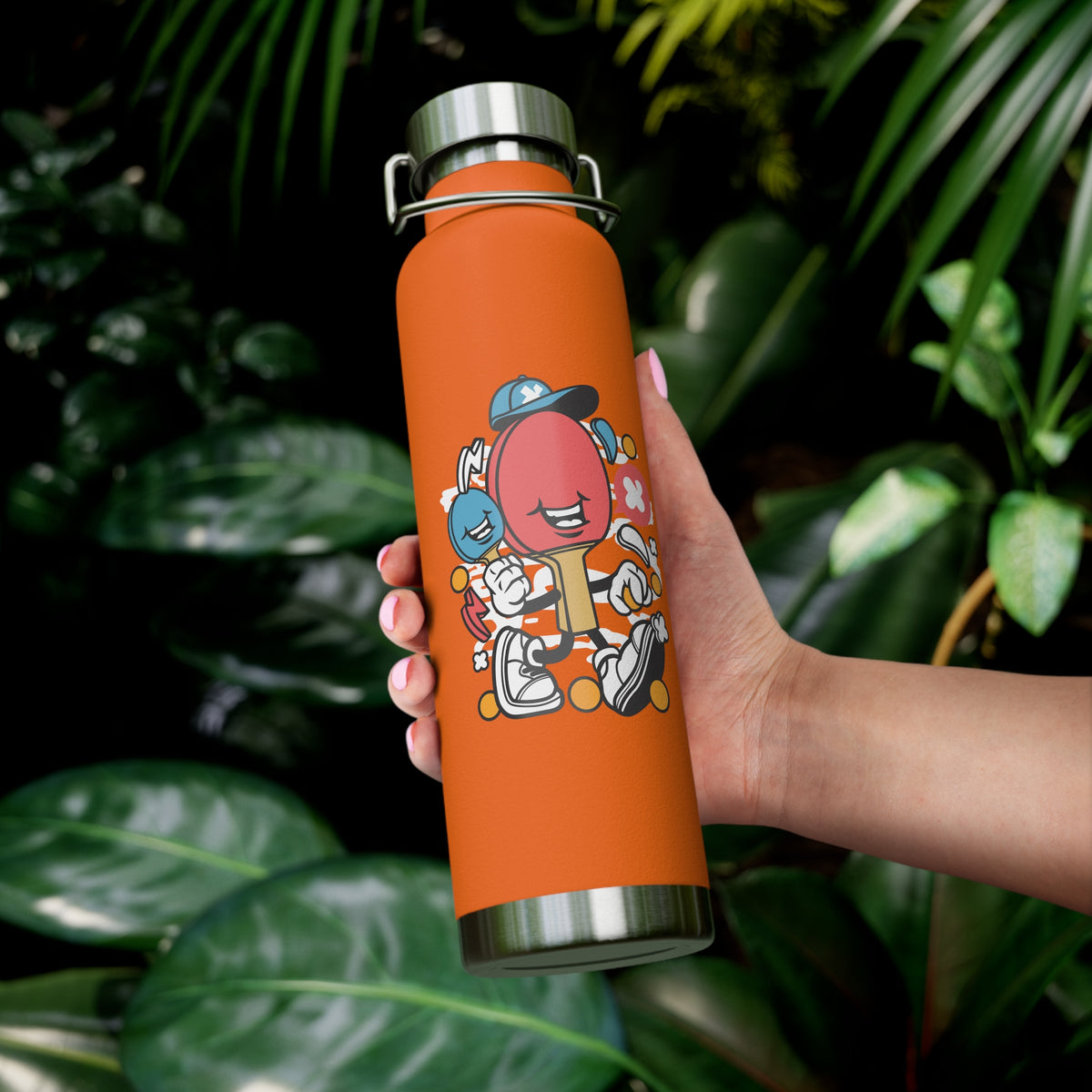 22oz Copper Insulated Water Bottle with Cartoon Design - CV29