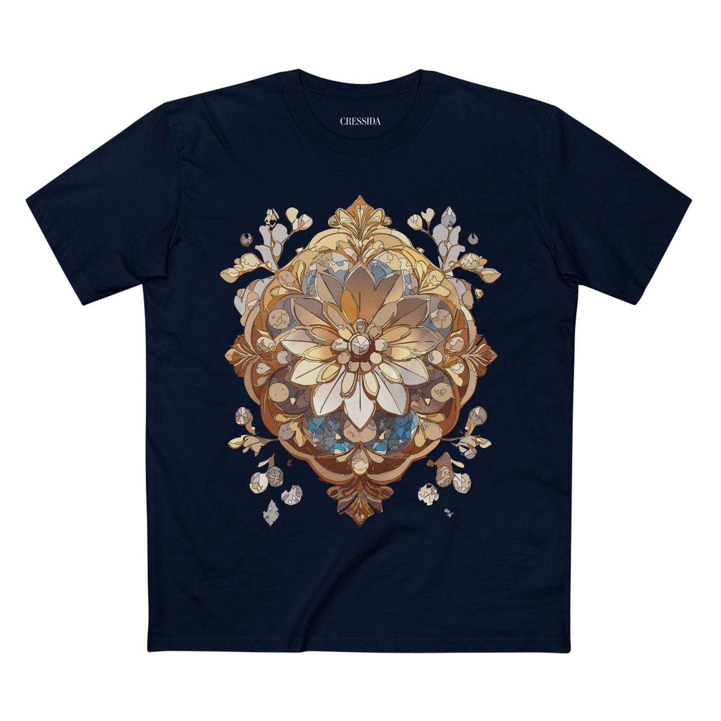 Floral Graphic T-Shirt Unisex 100 Cotton Art Design with Antique Flowers Tee 18