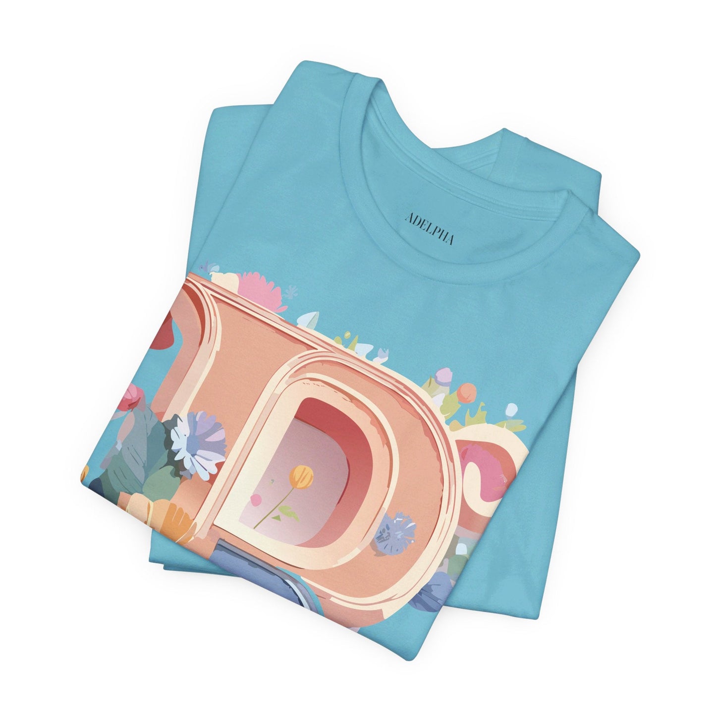 Letter R  Graphic Tee Unisex Short Sleeve Vintage Art Design Tee