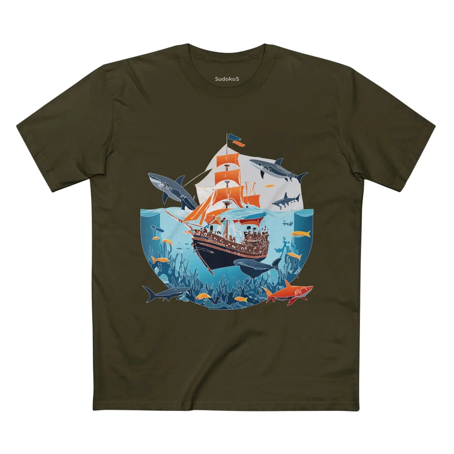 Ocean Coast Graphic Unisex 100 Cotton Staple Tee 23
