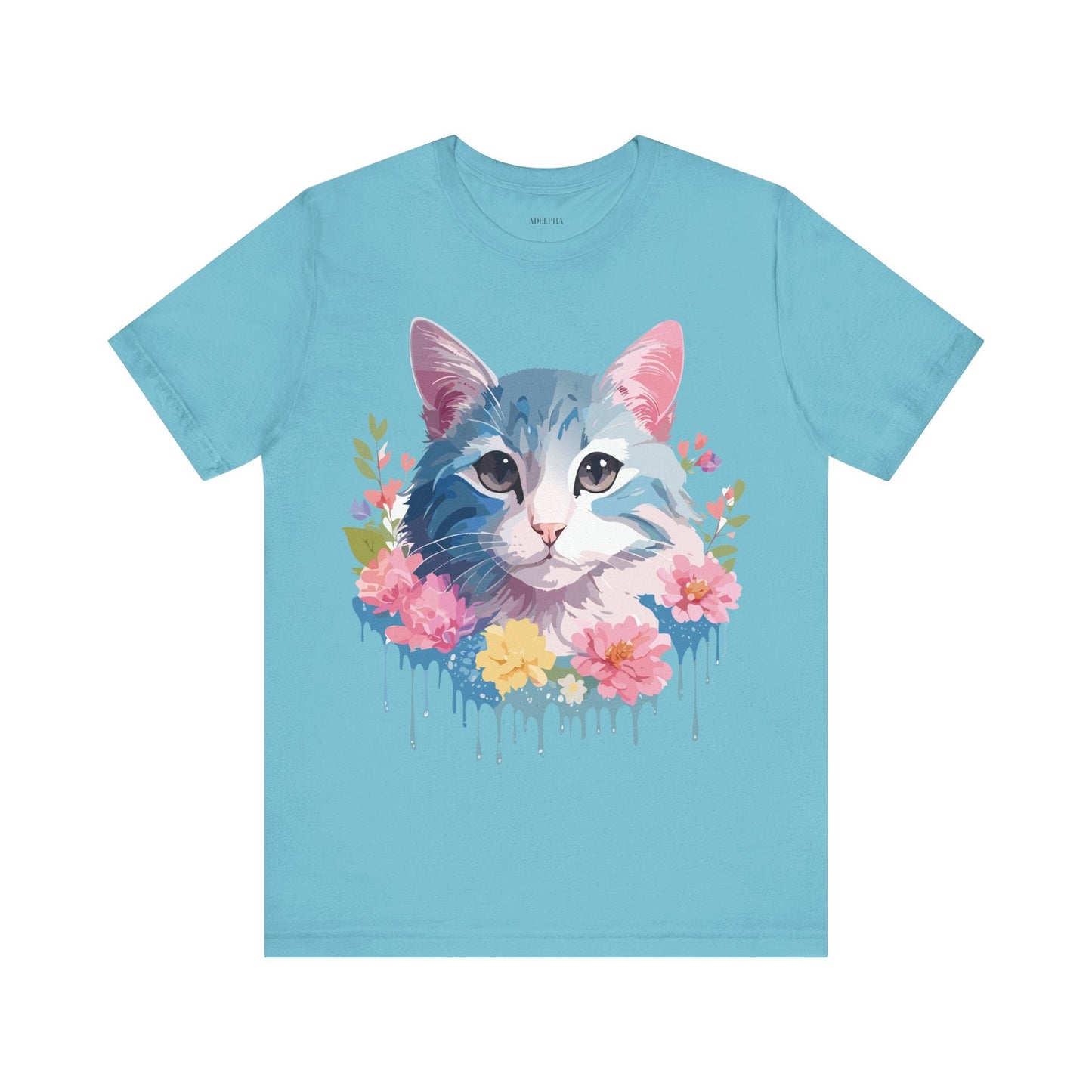Cat Graphic Tee Unisex Vintage Inspired Shirt By Adelpha Short Sleeve