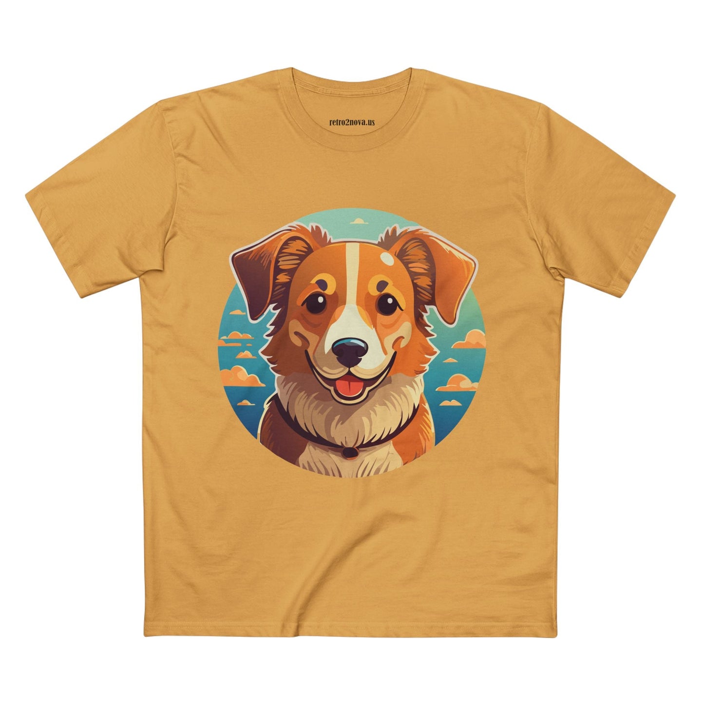 Unisex Animals Dog Shirt With Original Art Design Premium Cotton Tee By Retro2Nova Art Collection Soft Breathable Comfort