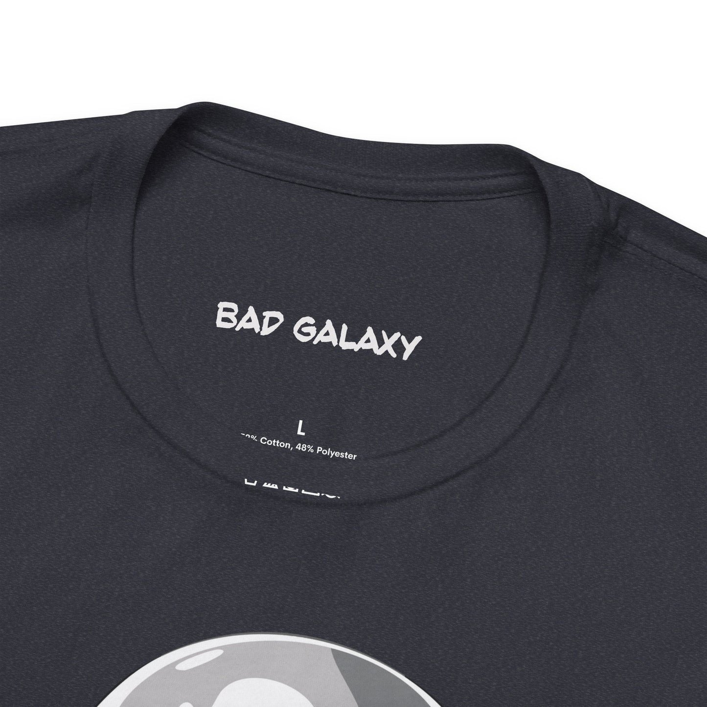 Tee Shirt With Alien From Bad Galaxy 100 Percent Cotton Made To Order Eco Friendly Inks Tee
