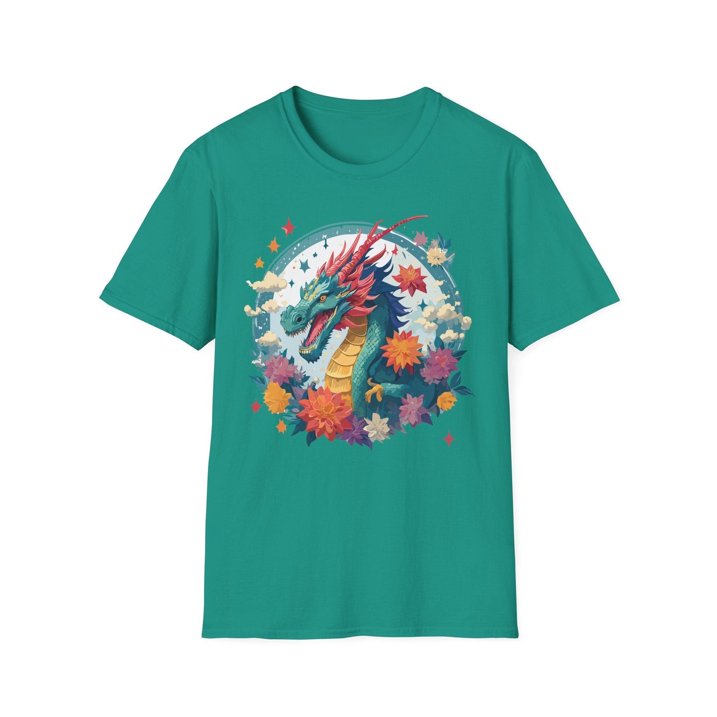 Dragon Graphic Unisex 100 Cotton Tee with Animal Artwork Design 3