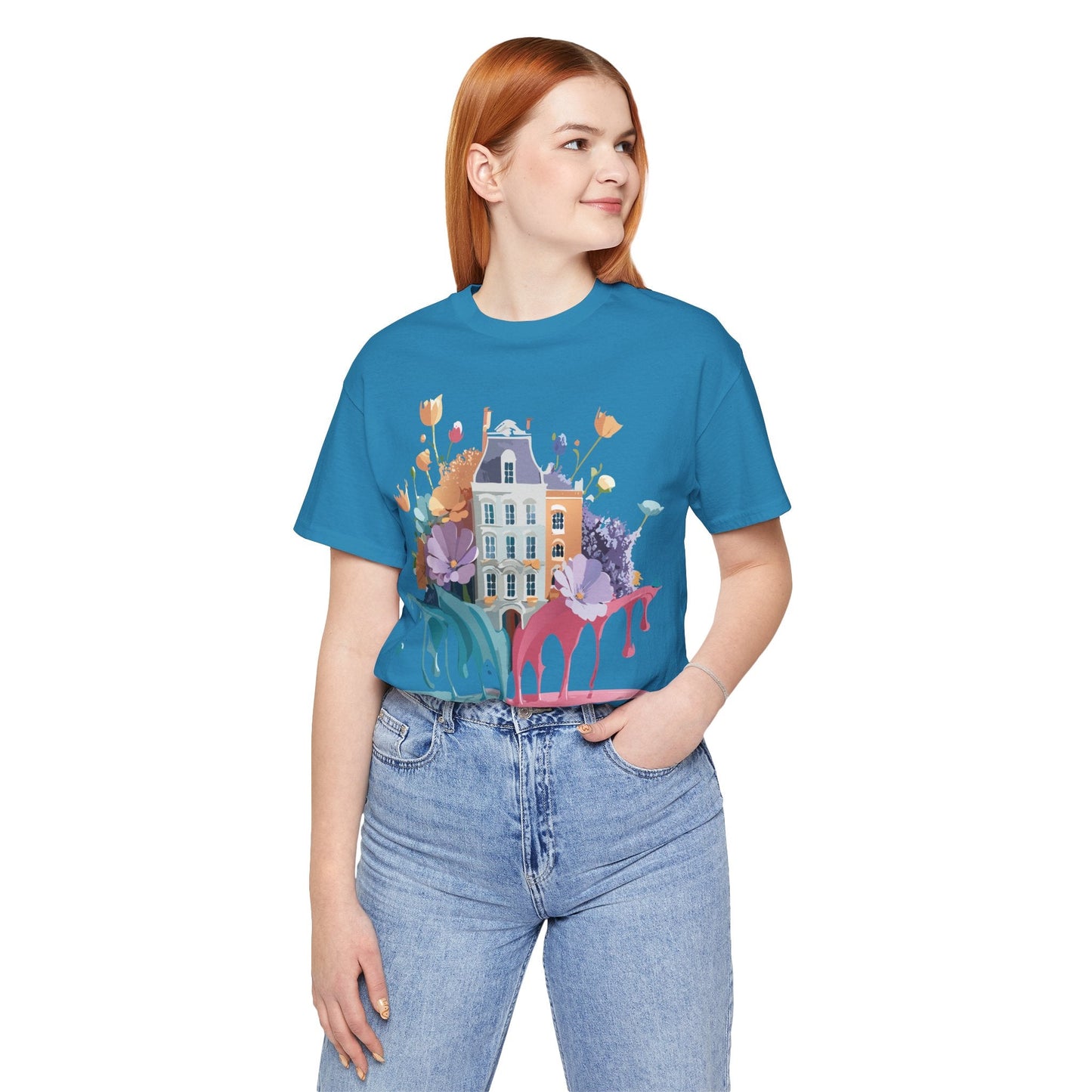 Adelpha Vintage Amsterdam Graphic Tee For Everyday Casual Wear Unisex Short Sleeve Shirt