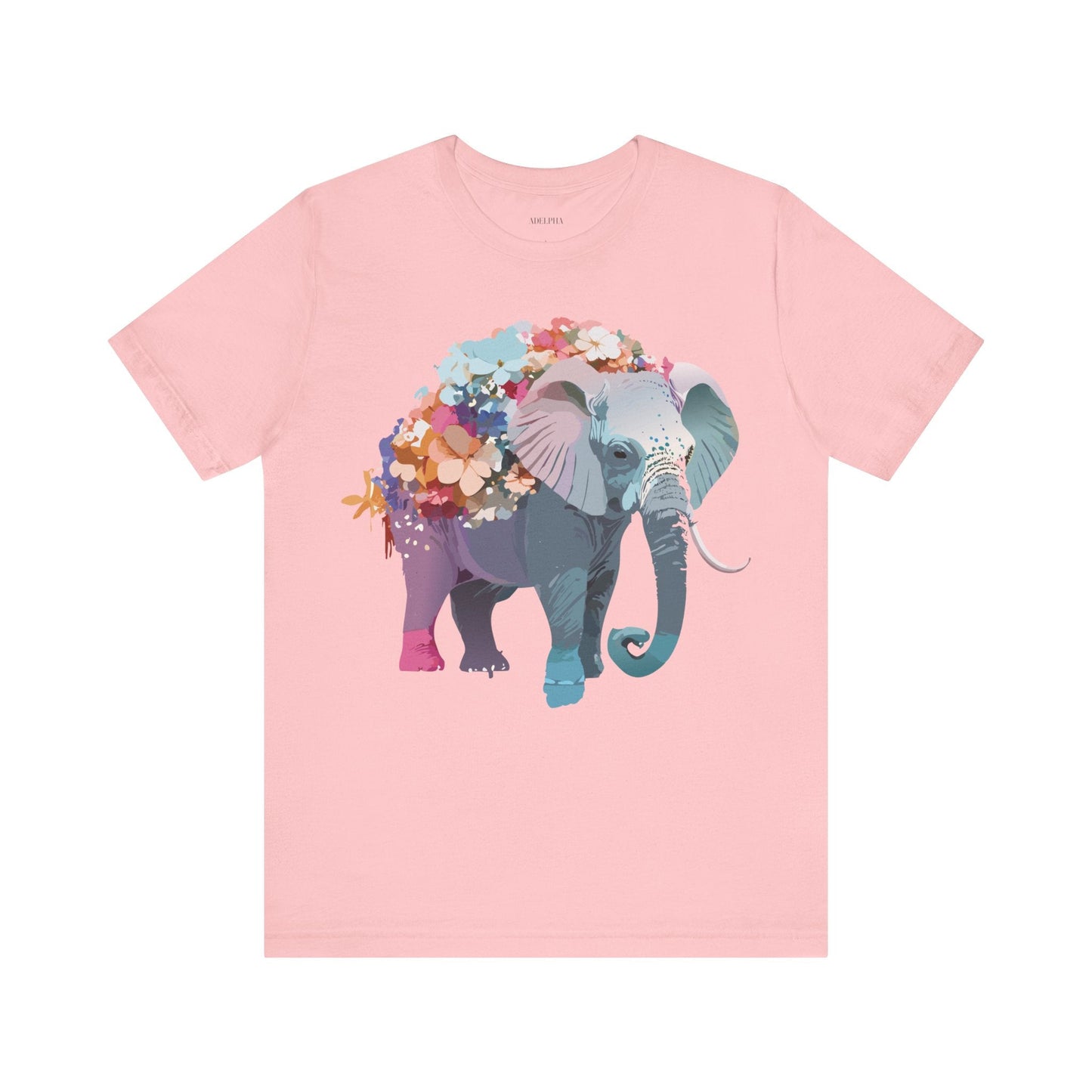 Adelpha Elephant Graphic Tee Unisex Short Sleeve Vintage Inspired Art Design Collection