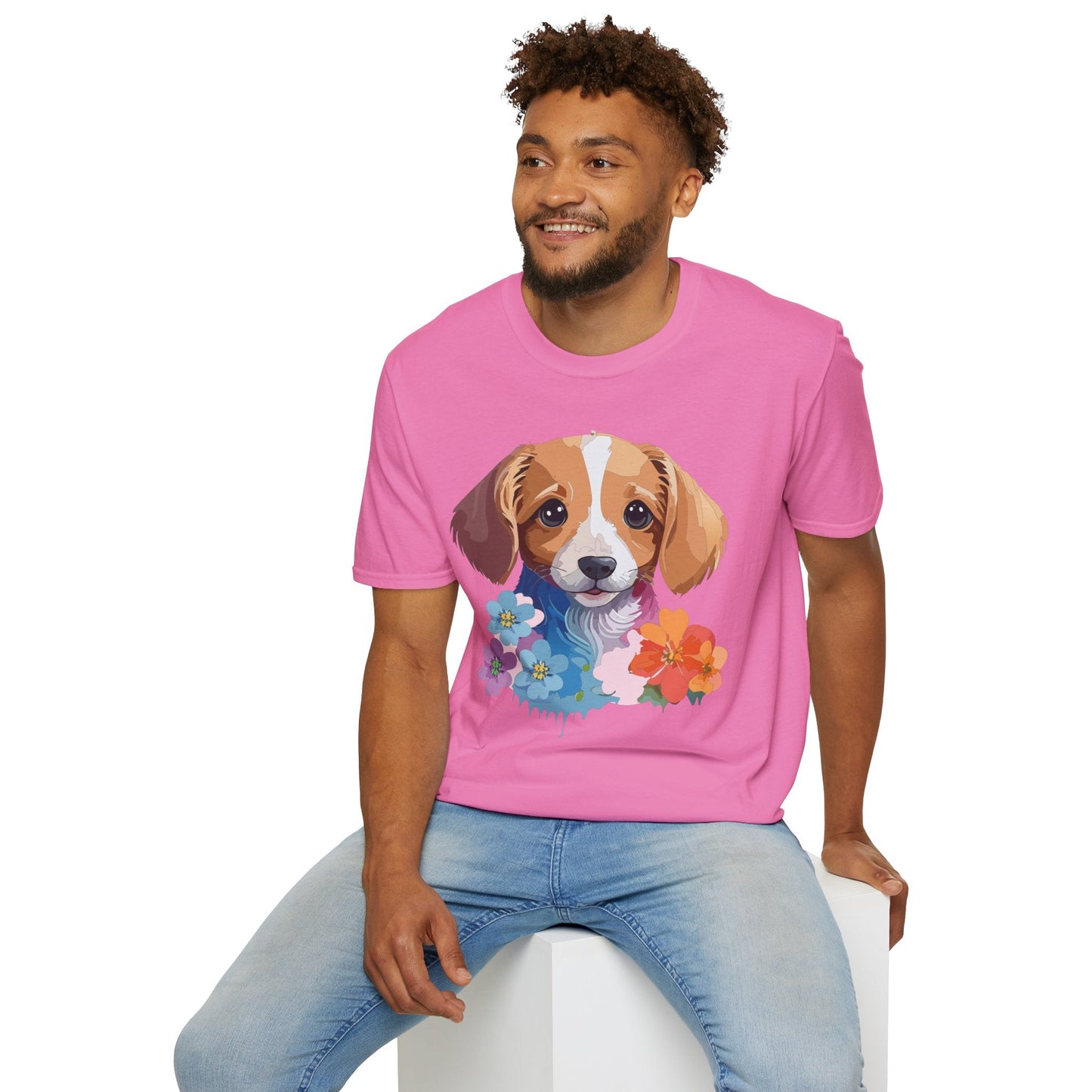 Unisex Dog Shirt Animal Graphic Tee Soft Cotton Gildan 64000