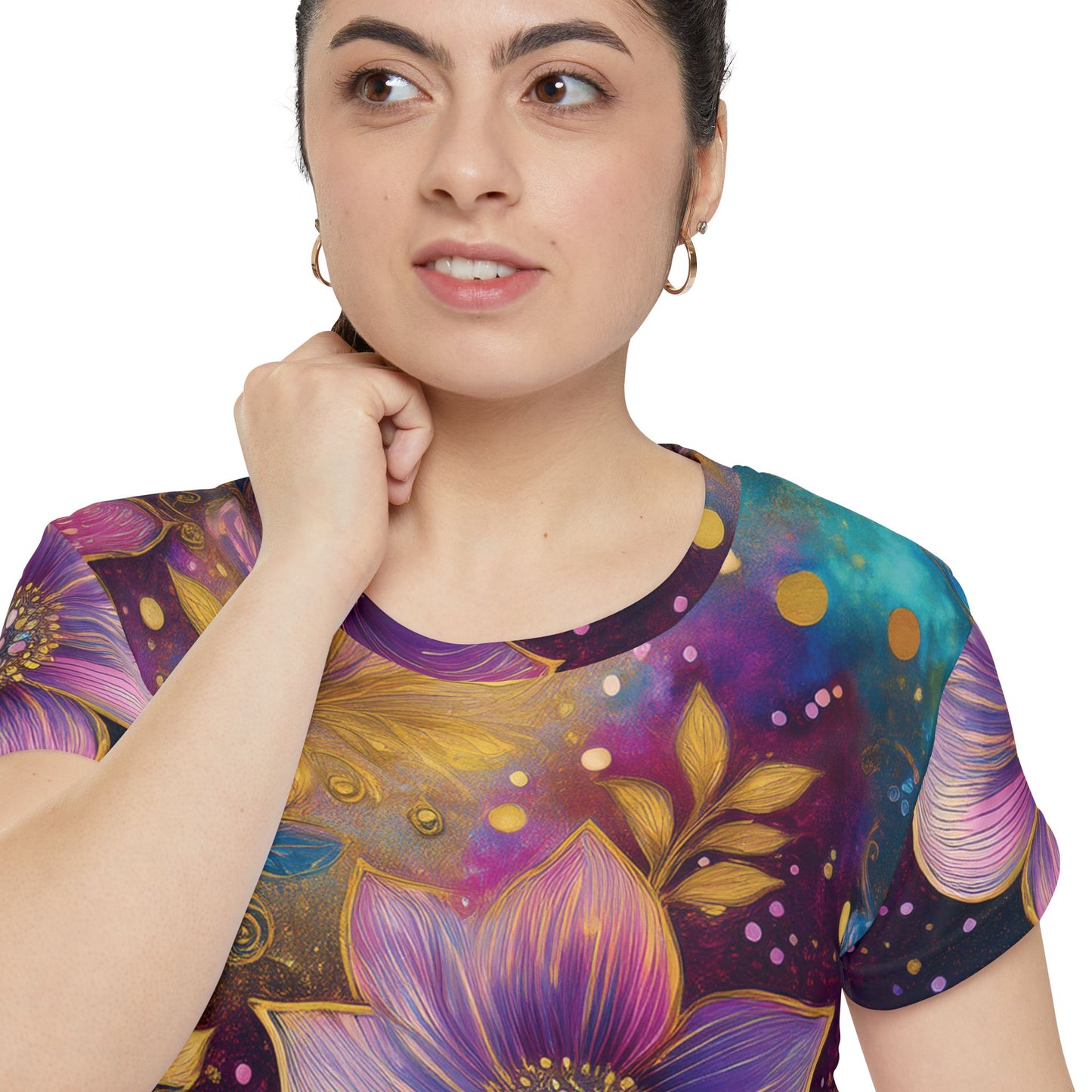 Camisa Poly-Span con estampados florales