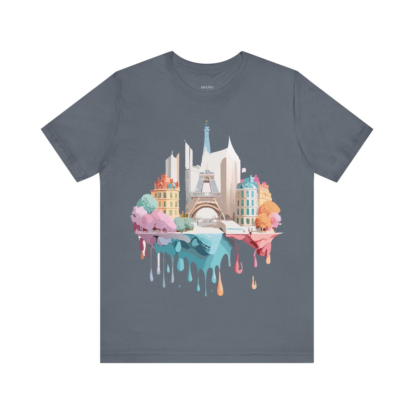Paris Tourist Graphic Tee Unisex Jersey Short Sleeve Shirt by Adelpha Art Design Vintage Inspired