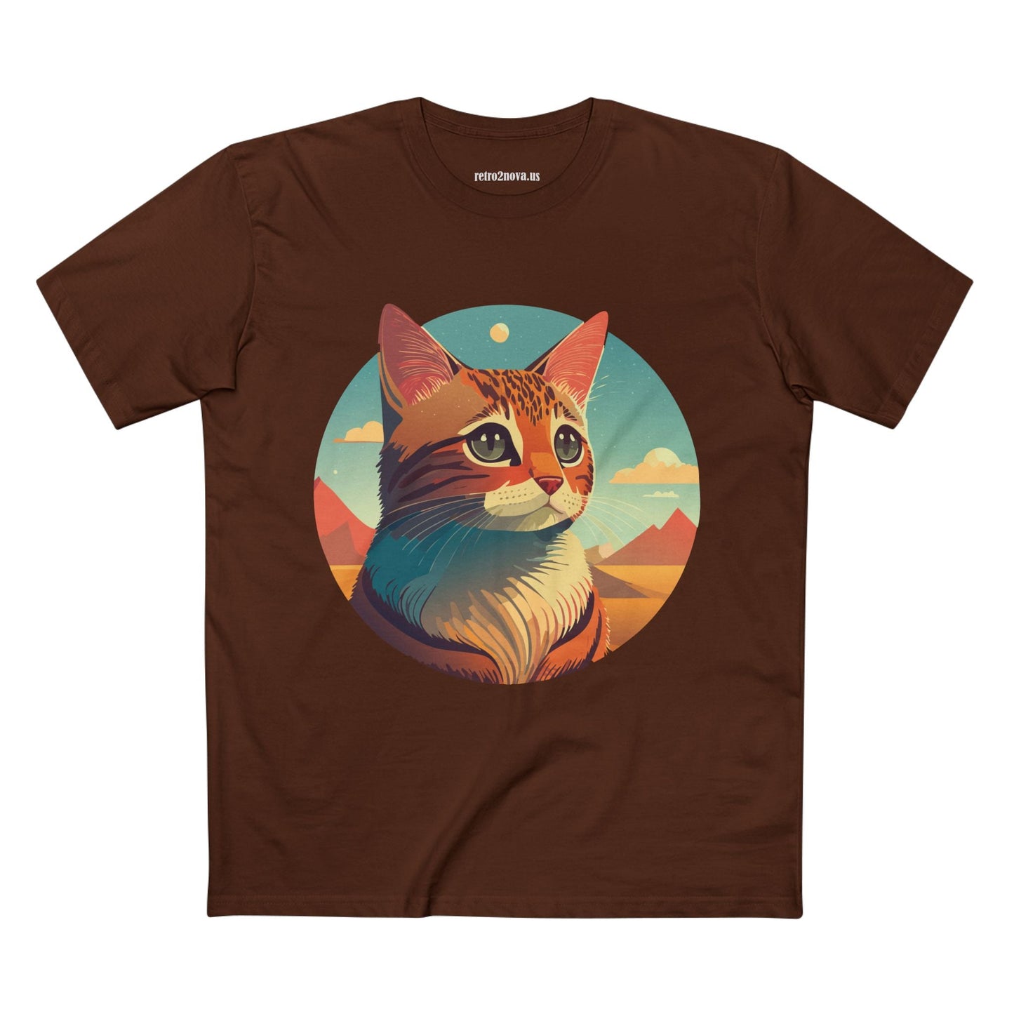 Cat Shirt Unisex Premium Cotton Tee With Original Art Design By Retro2Nova Breathable Ring Spun Cotton Soft Comfortable