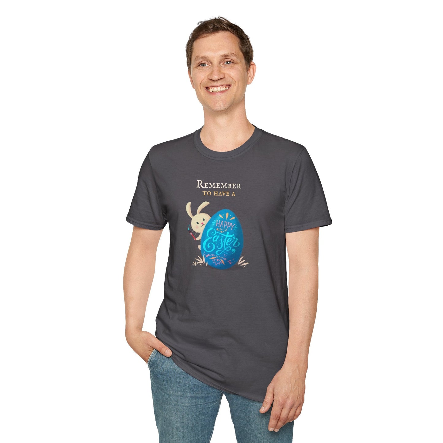 Easter Bunny Egg T Shirt Unisex Softstyle Tee With Easter Signature Prints And Design