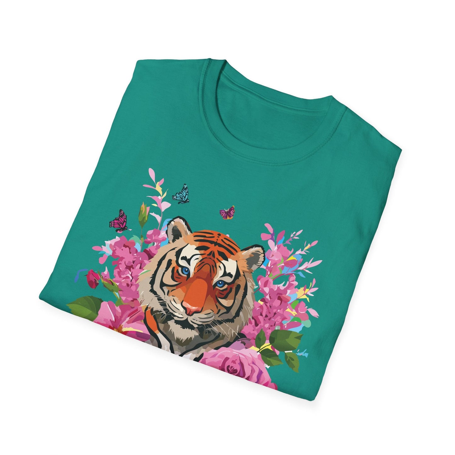 Tiger Shirt Unisex Gildan Softstyle Cotton Tee 100 Percent Ring Spun Comfort