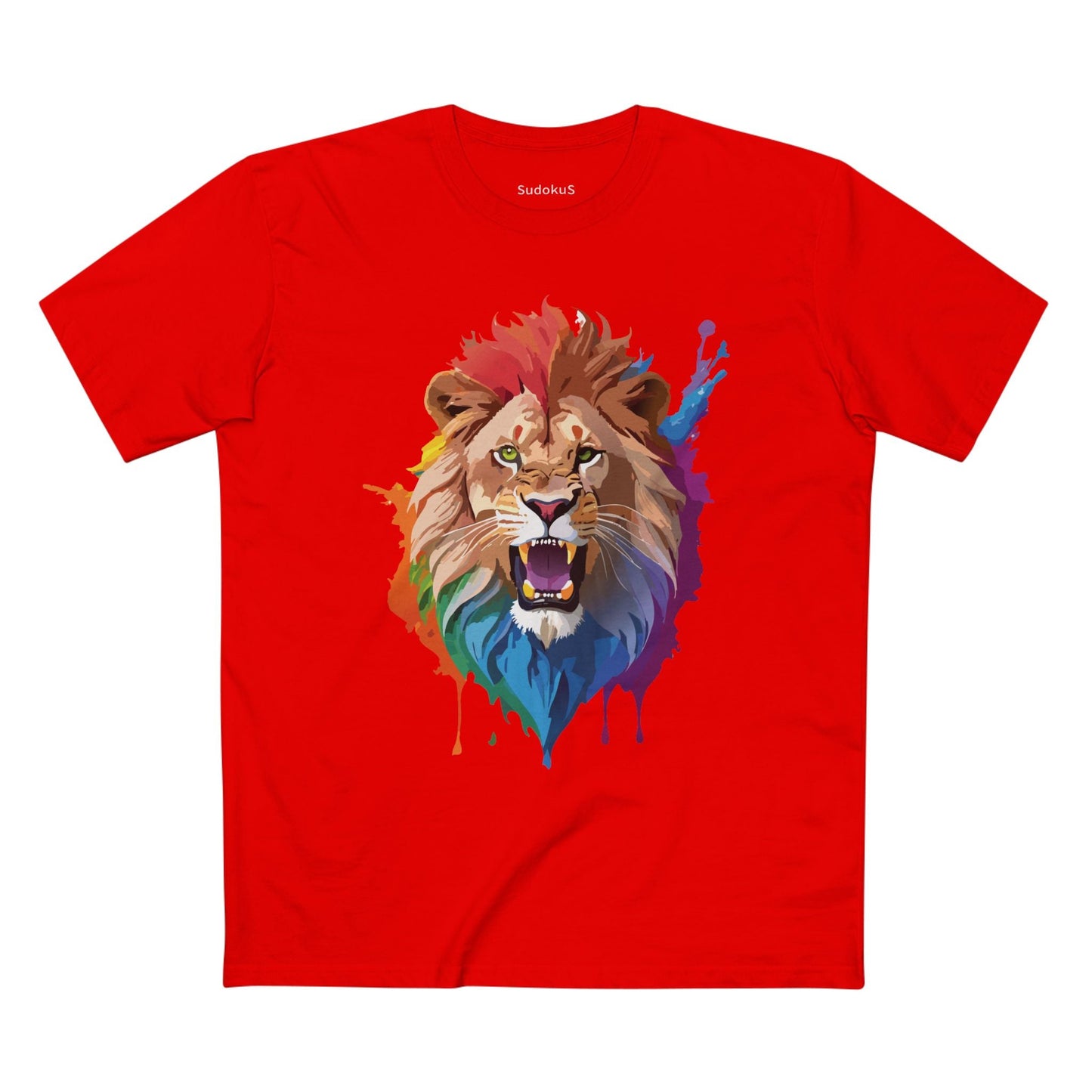Lion Graphic Unisex 100 Cotton Staple Tee with Animal Design Artwork 27