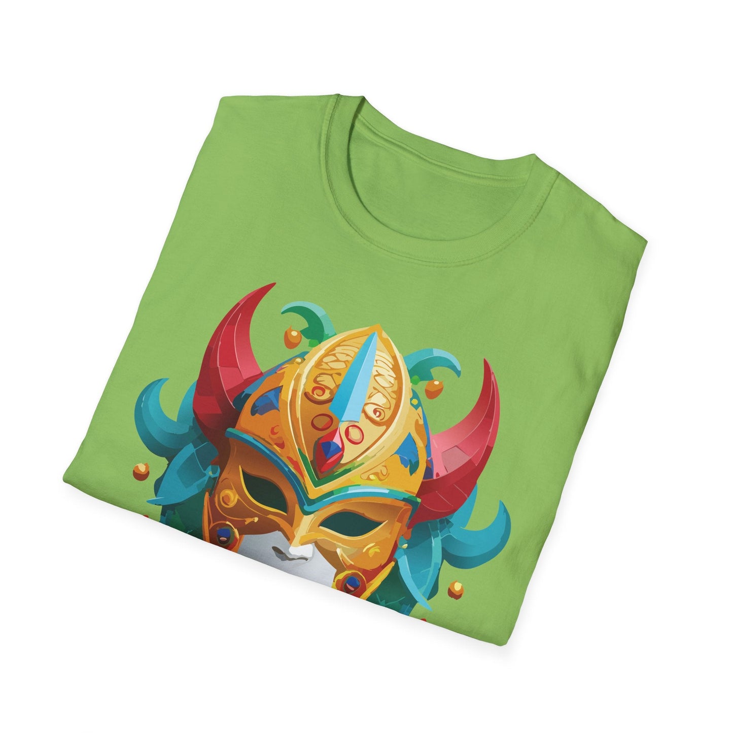 Unisex Mask Tee Shirt Softstyle Gildan 64000 Cotton Tee Masquerade Design Artwork