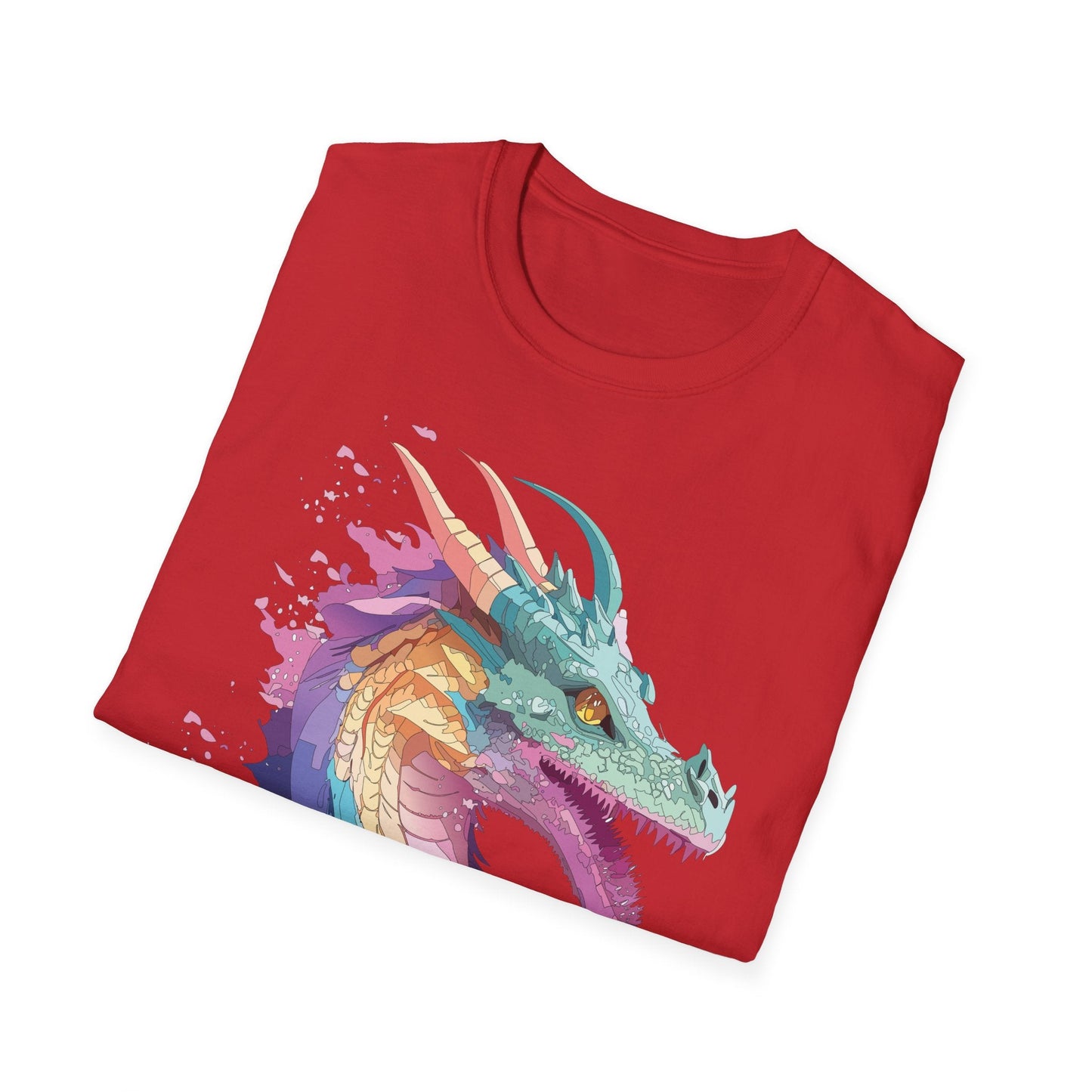 Dragon Graphic Unisex Cotton Softstyle Art Design Tee With Animals 20