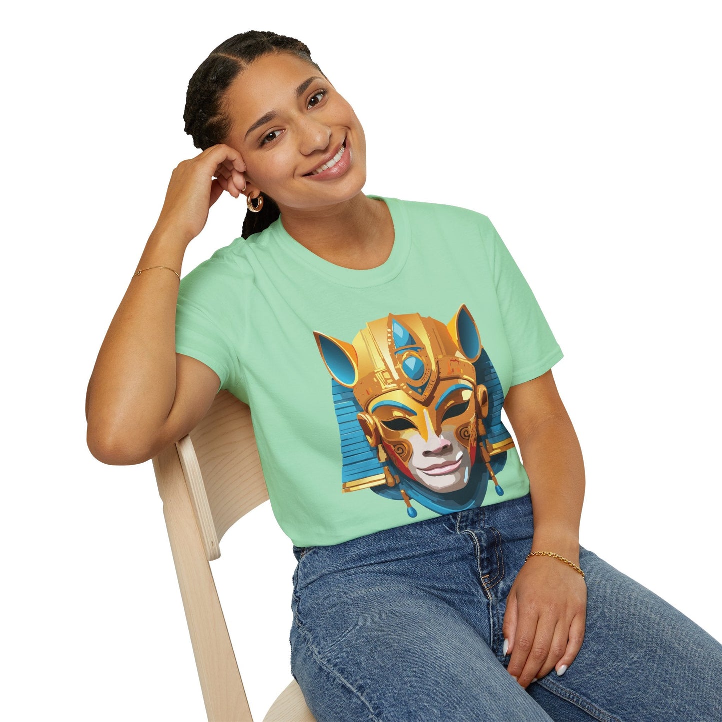 Mask Tee Shirt Unisex Gildan SoftStyle 64000 Cotton T Shirt Masquerade Design Art Graphic