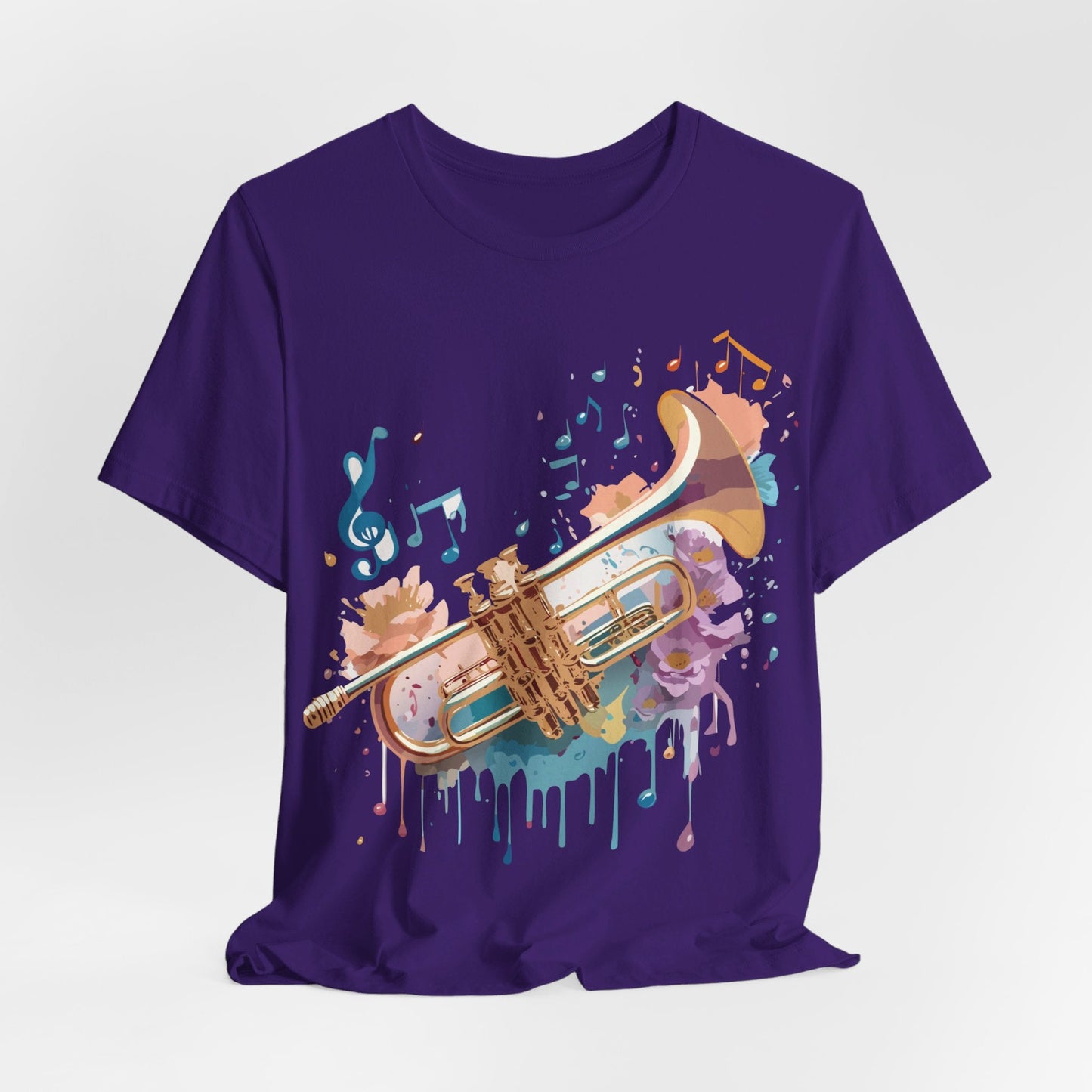 Music Graphic Unisex 100 Cotton Vintage Art with Musical Elements Tee 132