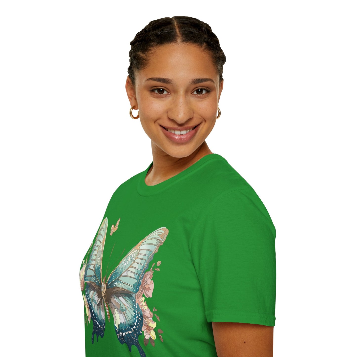 Butterfly Print Unisex T Shirt Monarch Design Softstyle 64000 Gildan Cotton Tee Quality