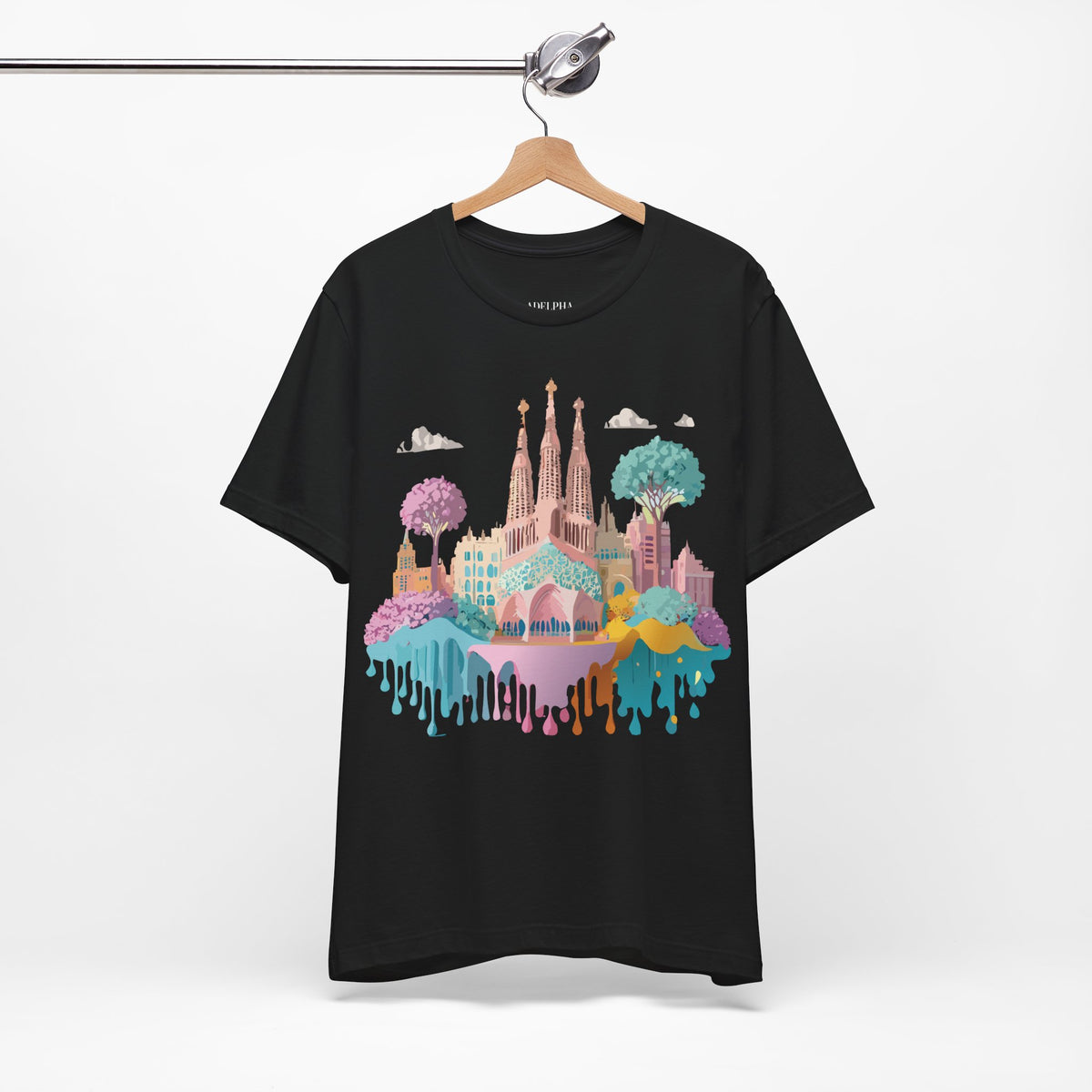 Graphic Unisex Cotton Bella+Canvas Tee Shirt with Barcelona