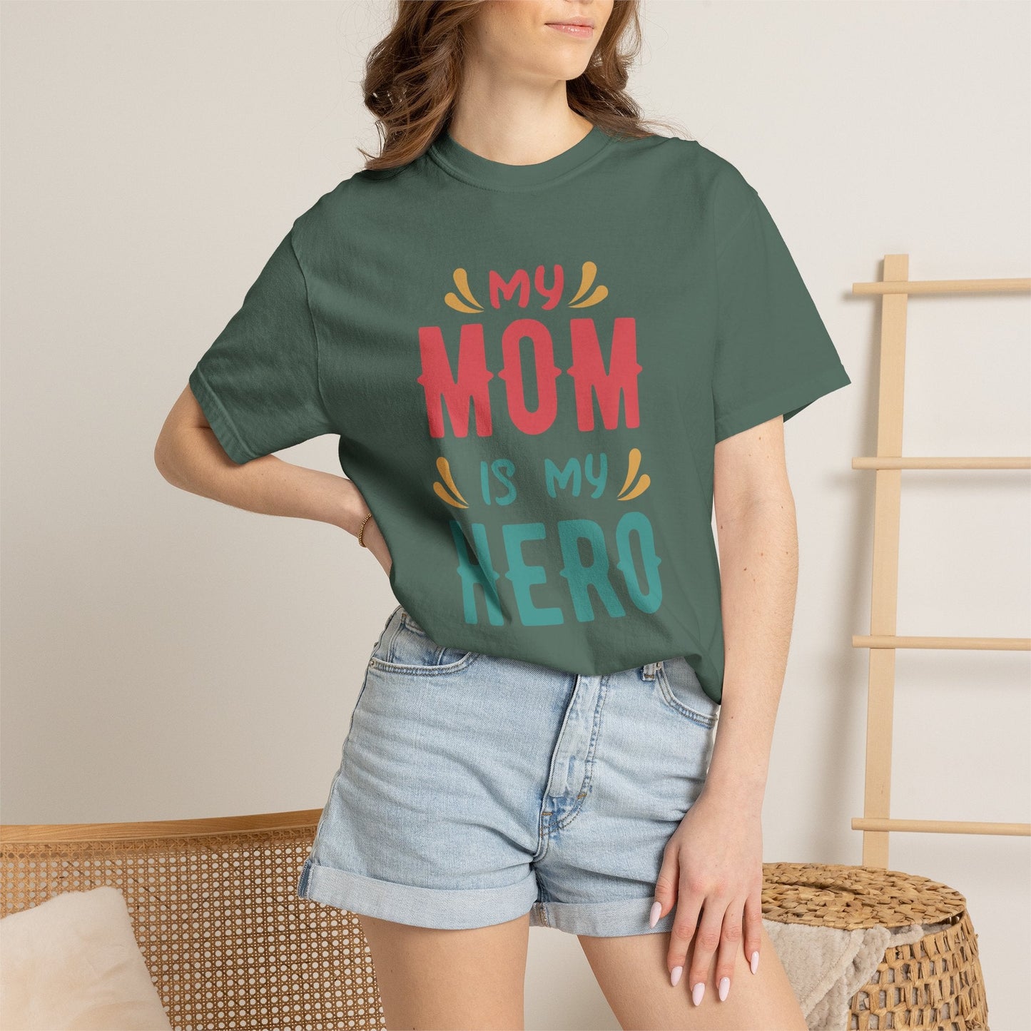 Mom T-shirt Mother's Day Mama Tee Unisex Comfort Colors Garment-Dyed Cotton h11