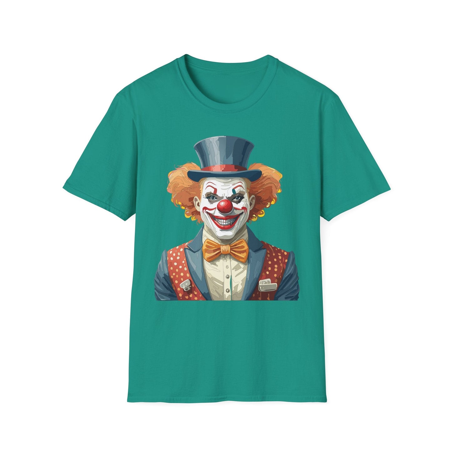 Clown Shirt, T Shirt with Clown, Funny Man Shirt, Tee Shirt with Funny Man, Circus Shirt, Shirt with Circus, Scary Man Shirt, Shirt with Scary Man