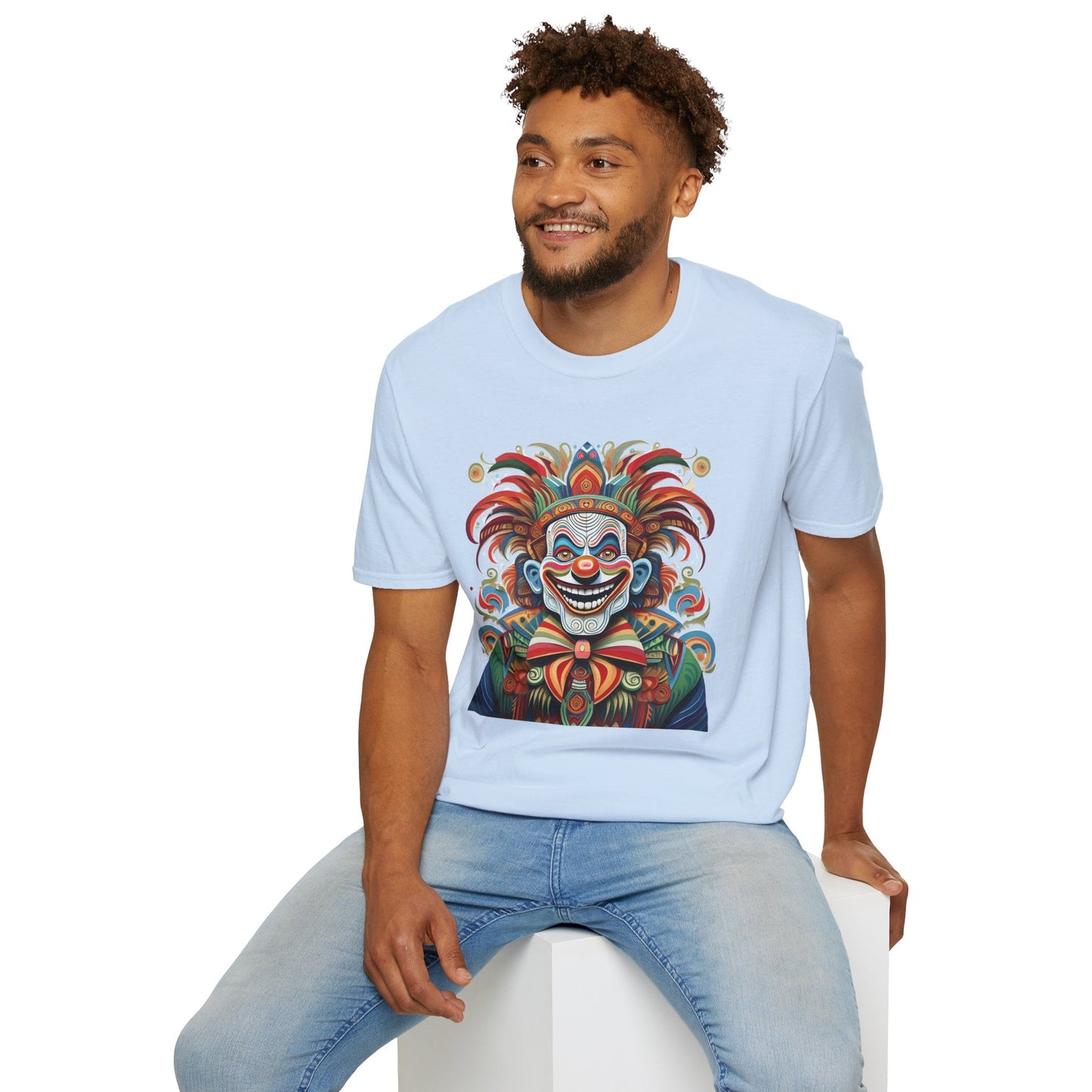 Clown Shirt Unisex Tee Funny Man Circus Shirt Scary Man Tee Gildan Softstyle 64000