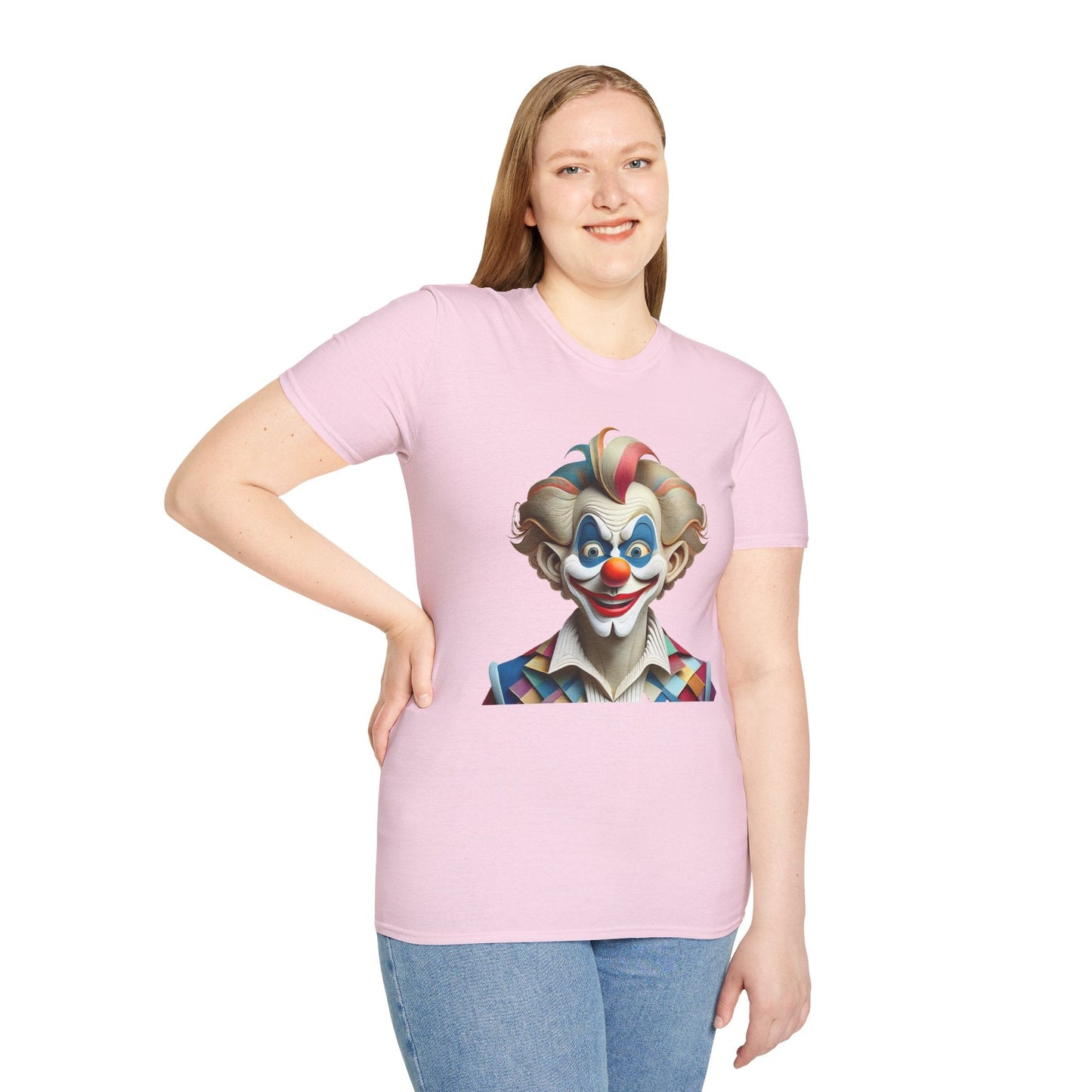 Unisex Clown Shirt Funny Man Circus Tee Softstyle Gildan 64000 Short Sleeve Everyday Comfort
