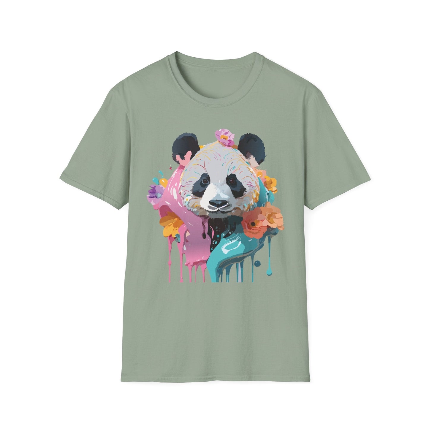 Gildan Softstyle Panda Shirt Unisex T Shirt With Panda Animal Design 100 Percent Cotton Tee