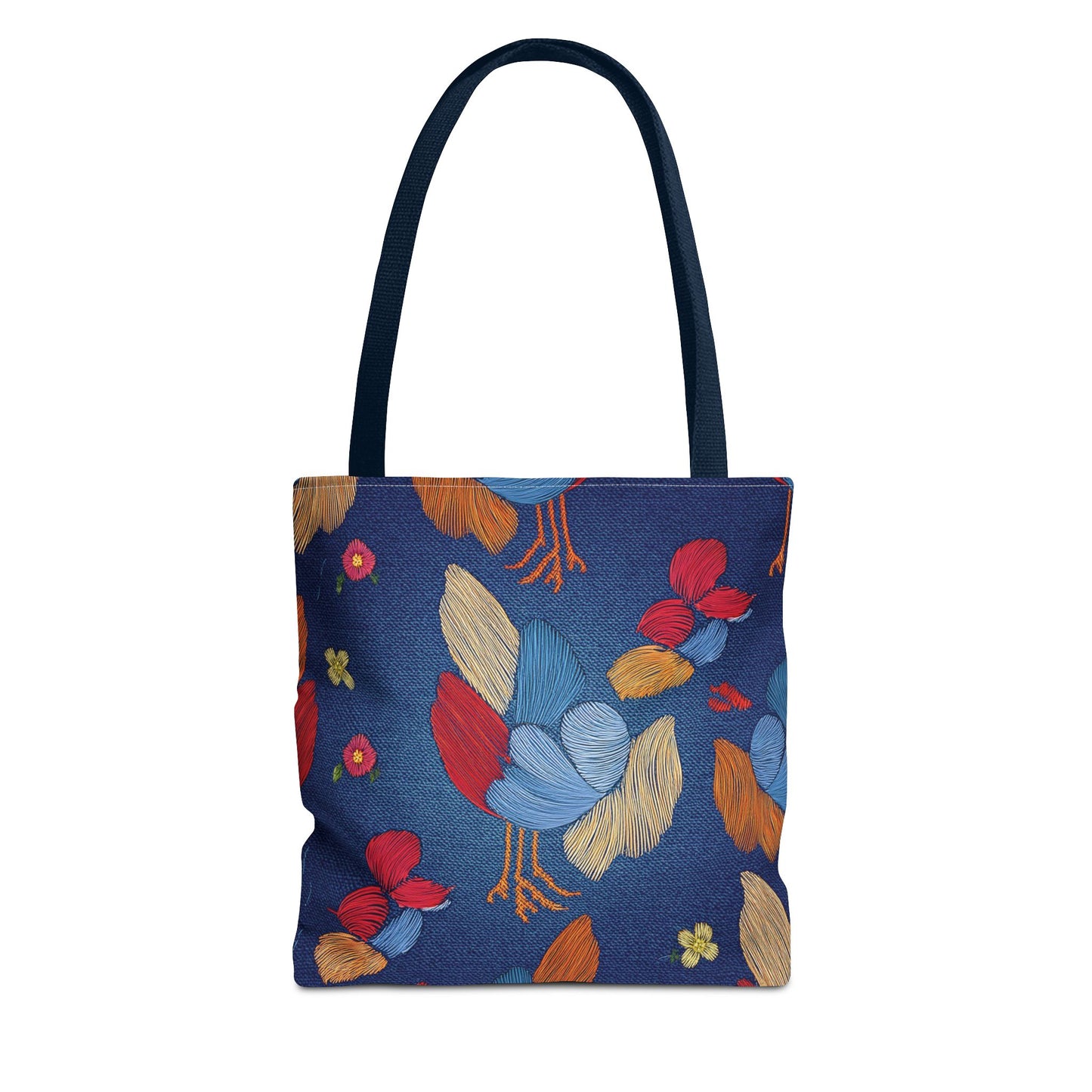 Denim Fabric Imitation Print Unisex Canvas Bag Poly Spun 3 Sizes Tote Bag 194-2